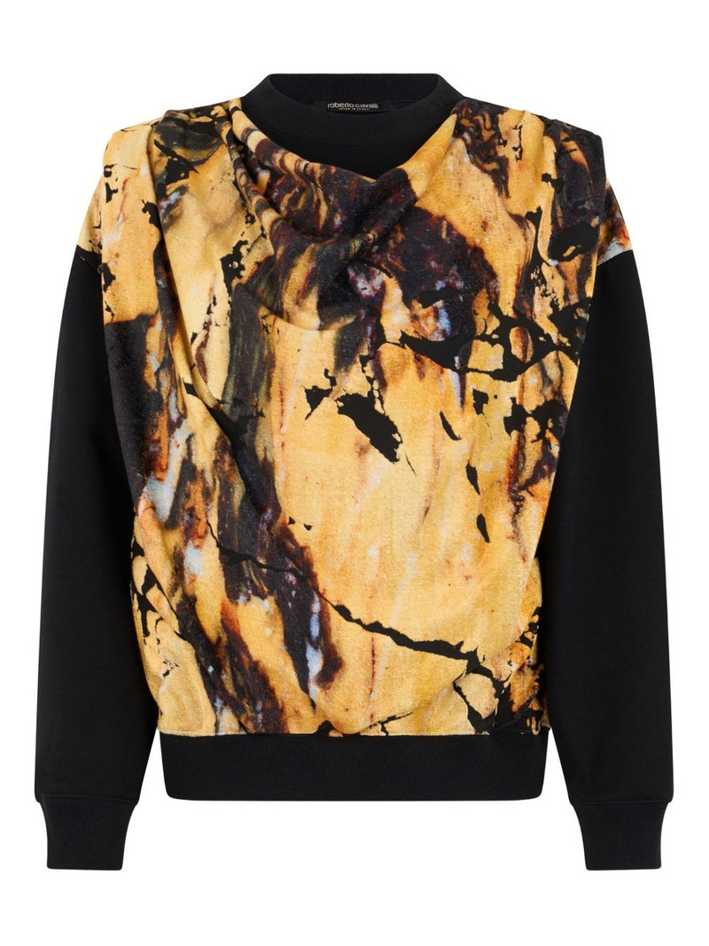marble-print sweatshirt 1