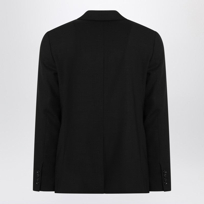 Ami Paris Single-Breasted Jacket Black Wool Men - 2