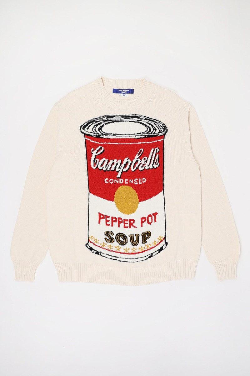 ANDY WARHOL COTTON INTARSIA JUMPER - OFF-WHITE - 1