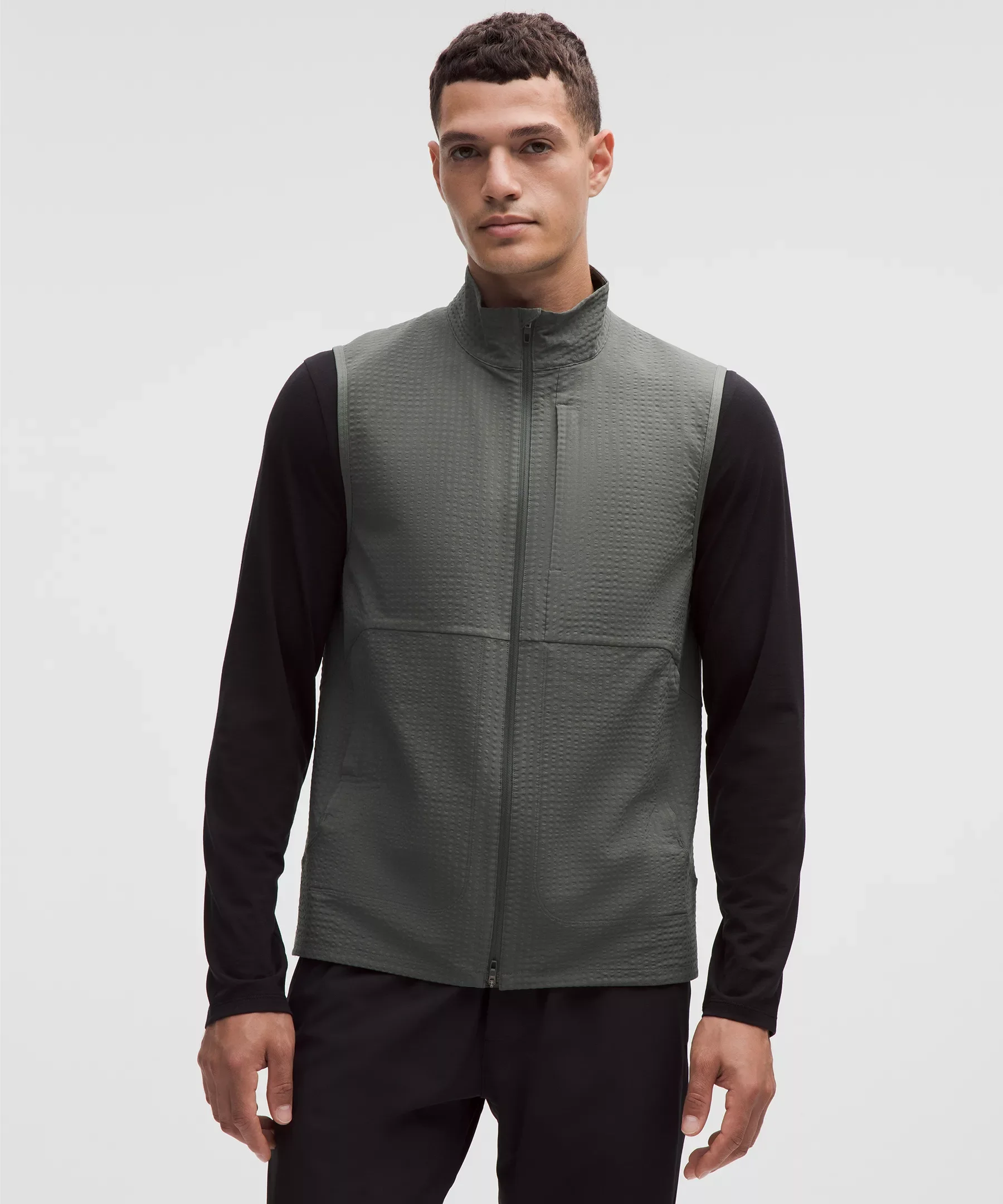 Grid Fleece Full-Zip Vest - 1