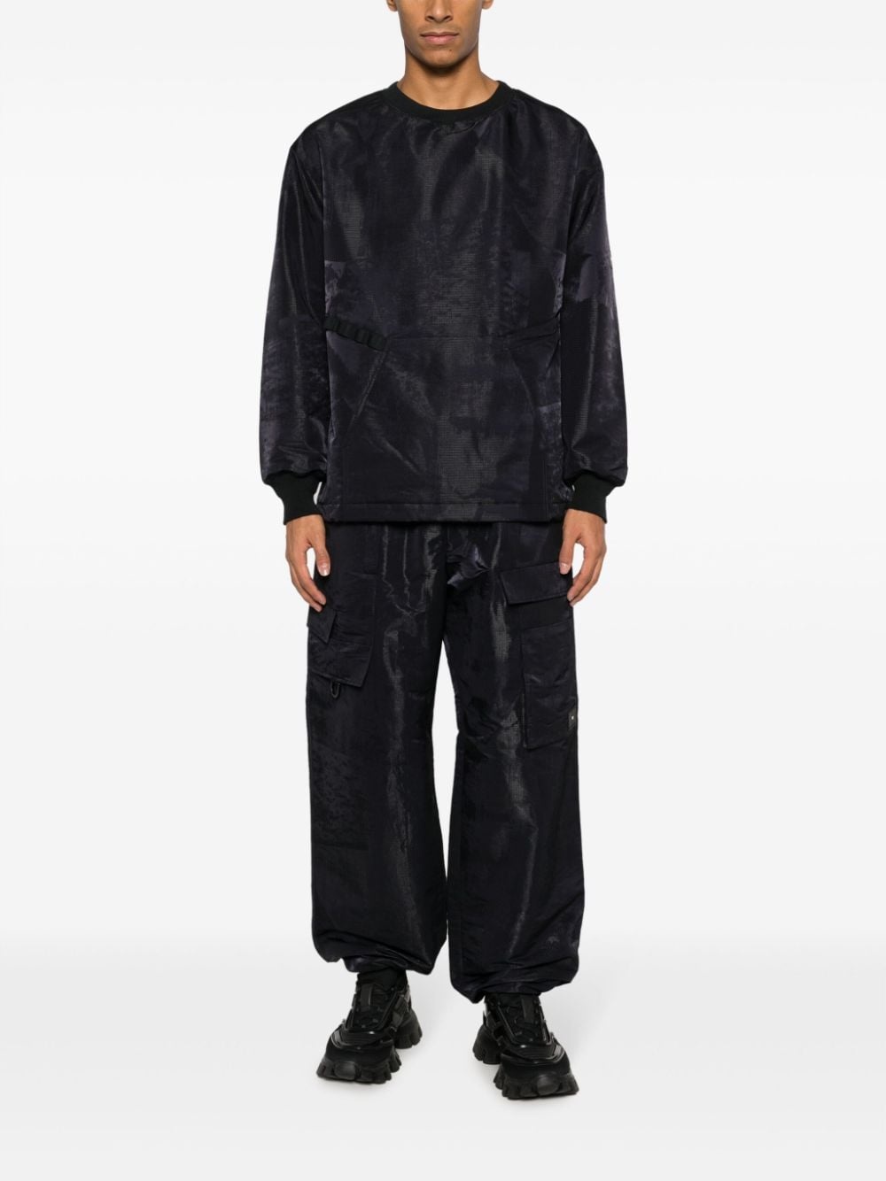 jacquard ripstop cargo trousers - 2