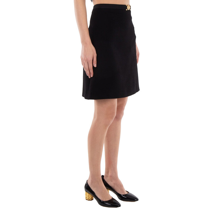Versace Wool-Blend Medusa 95 A-Line Skirt - 2