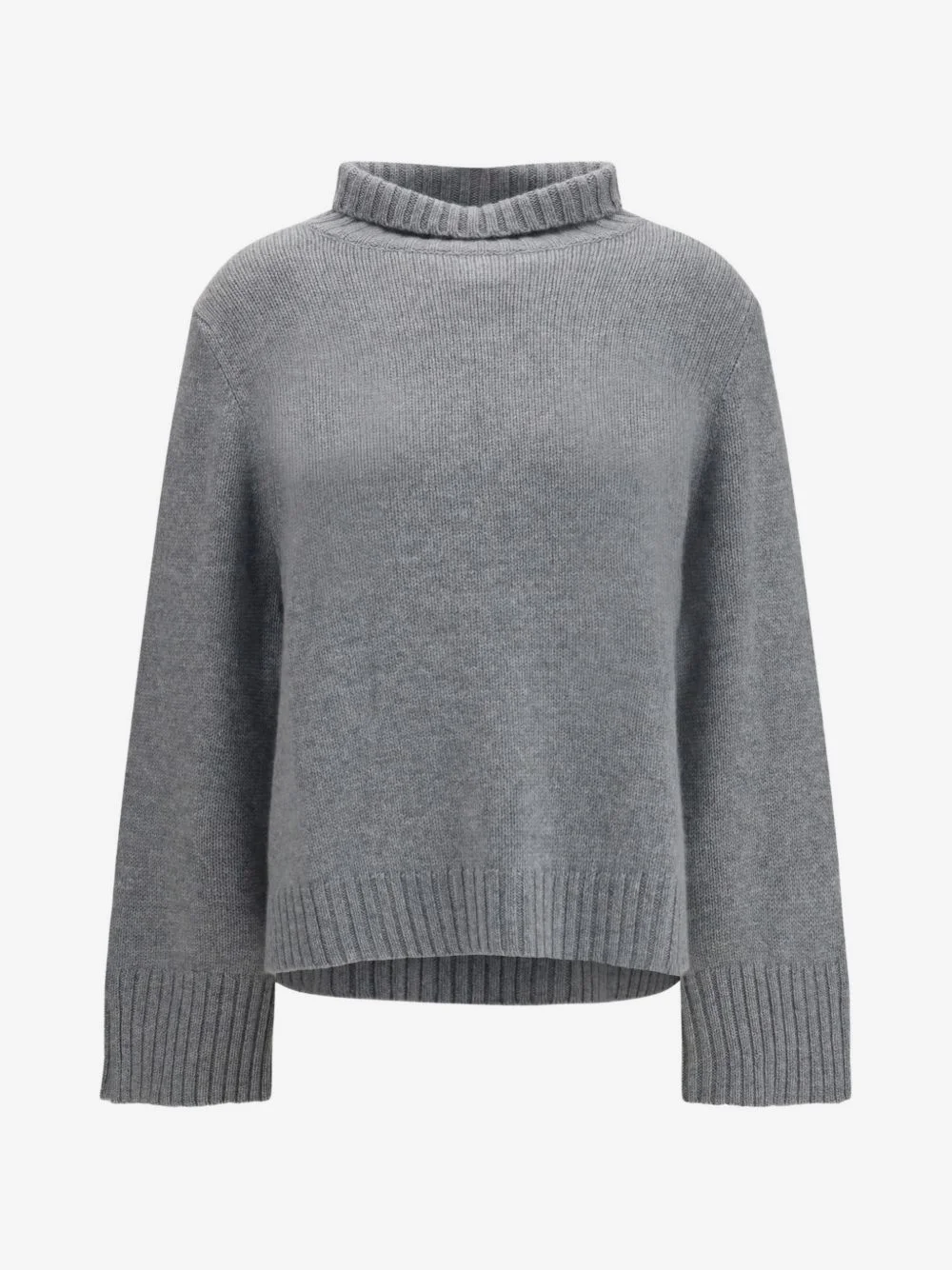 high-neck ribbed-cuff sweater - 1