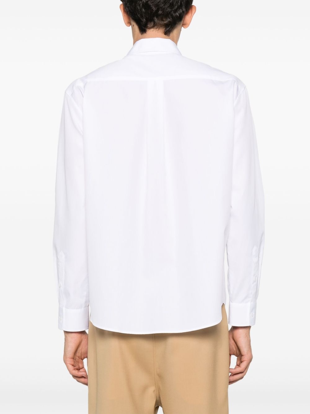 faux-pearl-embellishment shirt - 4