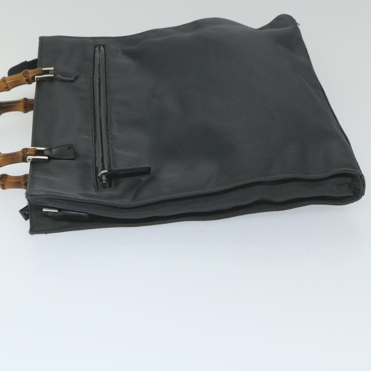GUCCI Bamboo Hand Bag Canvas Gray 001 1095 001 1095 - 4