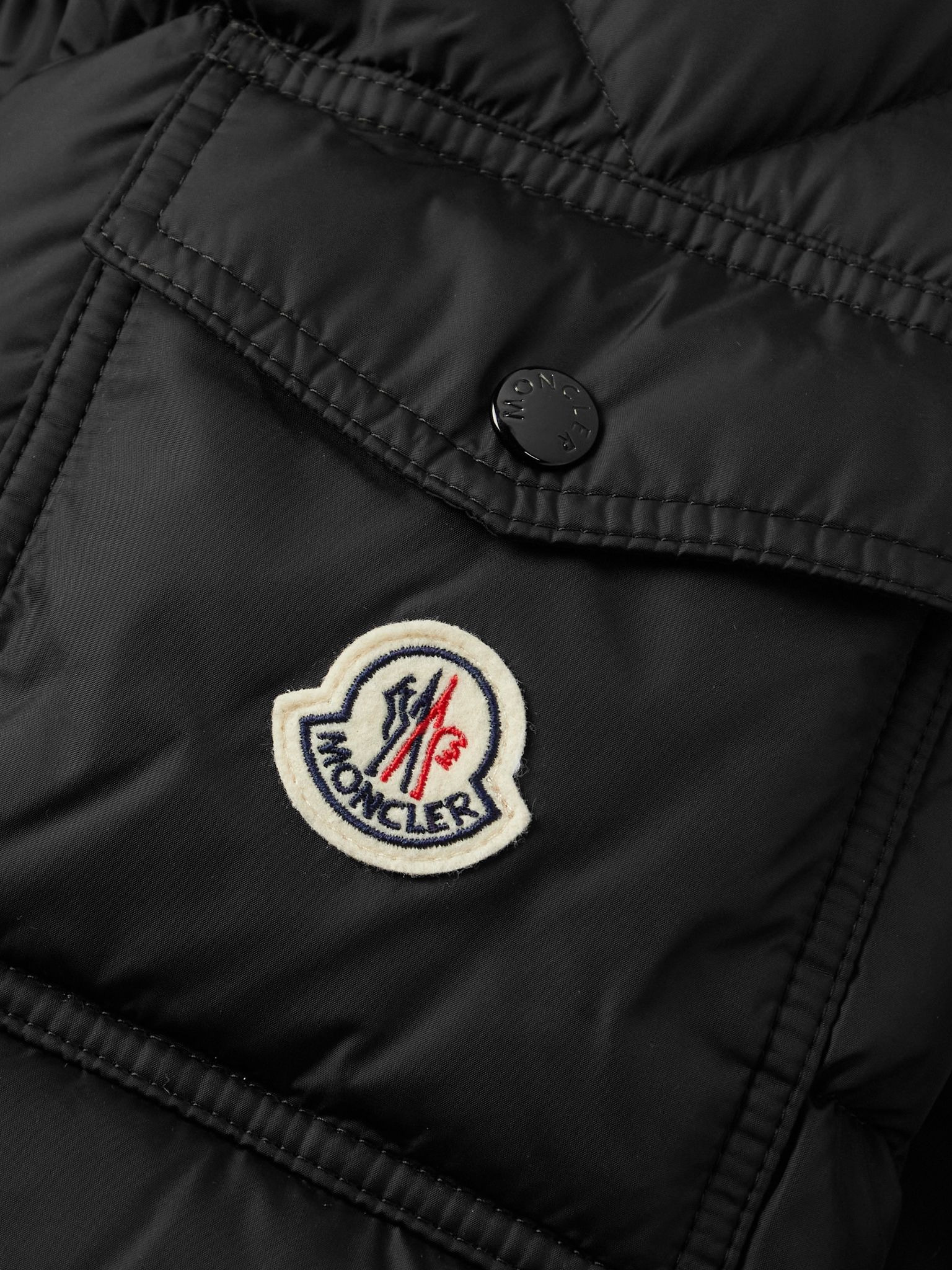 Moncler Mayaf Faux Fur-Trimmed Quilted Shell Down Jacket Black - 5