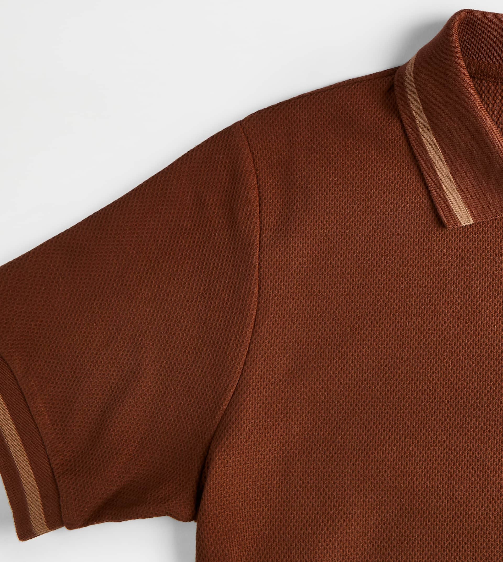 POLO SHIRT IN PIQUET - BROWN - 6