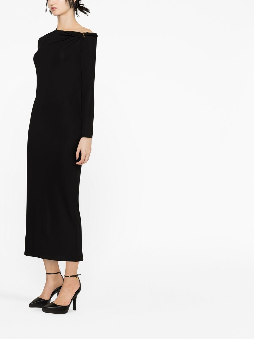 long-sleeve midi dress - 4