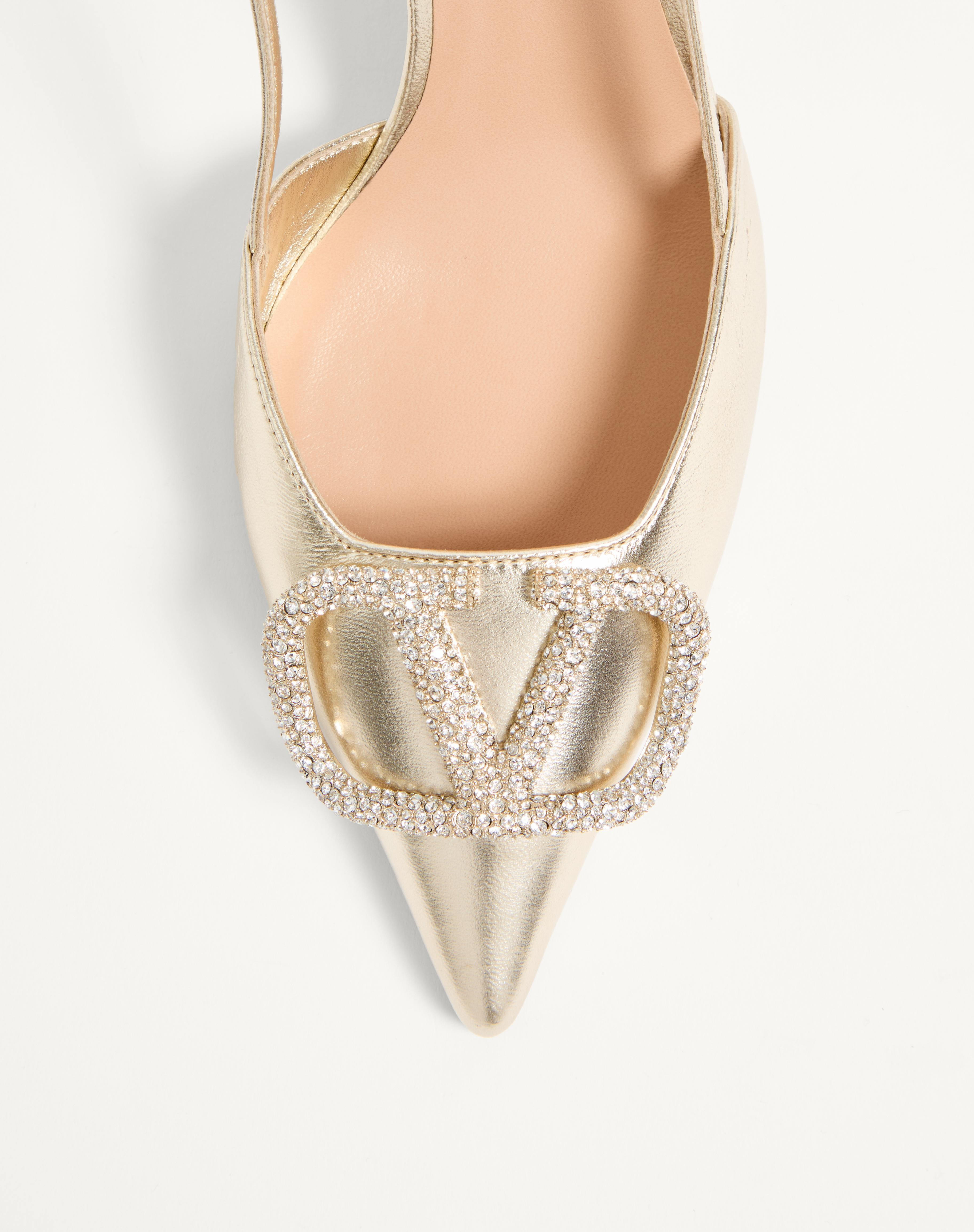 VLOGO GLOW LAMINATED NAPPA SLINGBACK PUMP 80 MM / 3.15 IN. - 6