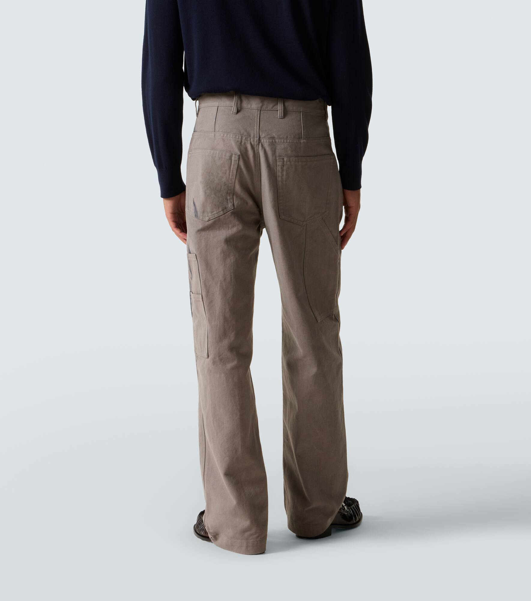 Printed cotton chinos - 4