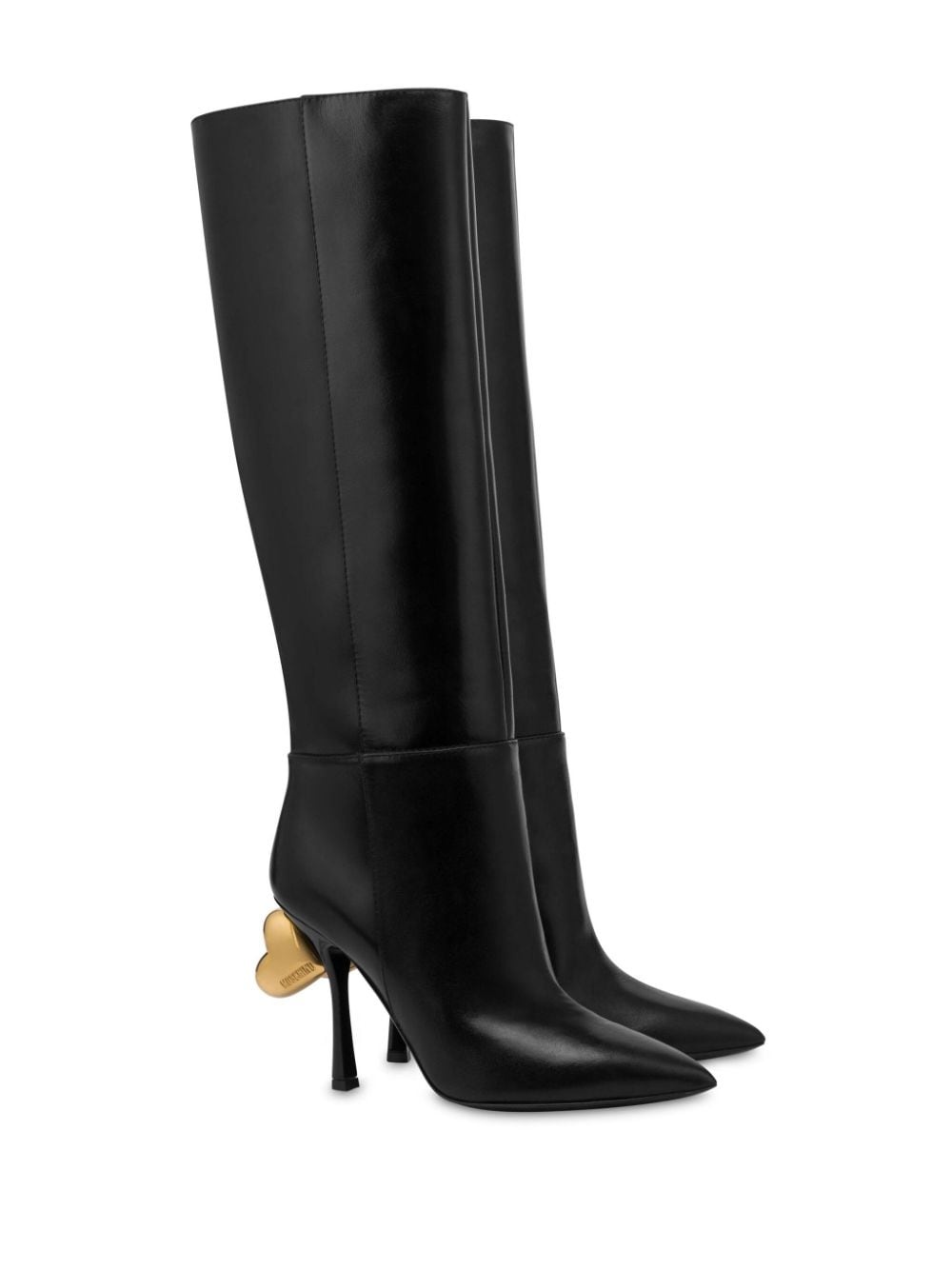 sculpted heel knee boots - 2