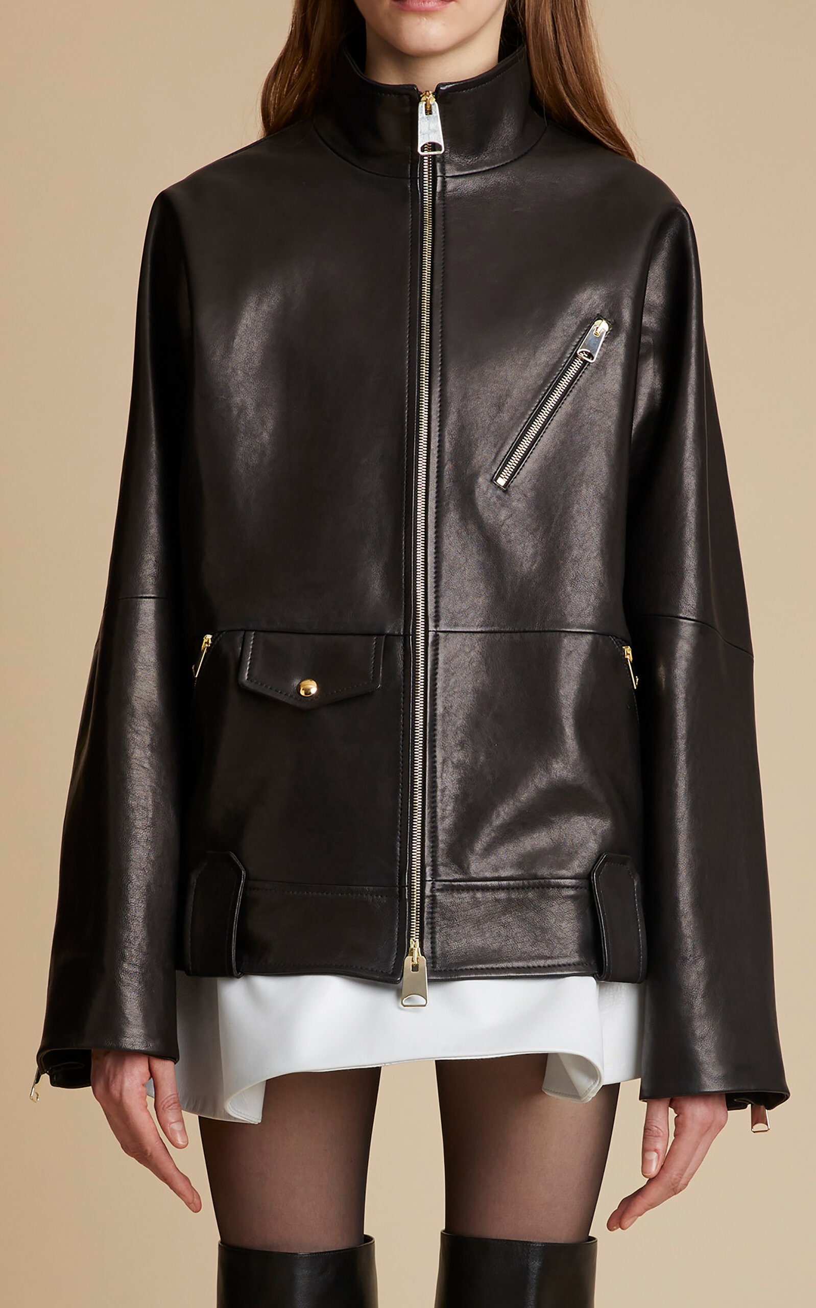 Shallin Leather Zip Jacket