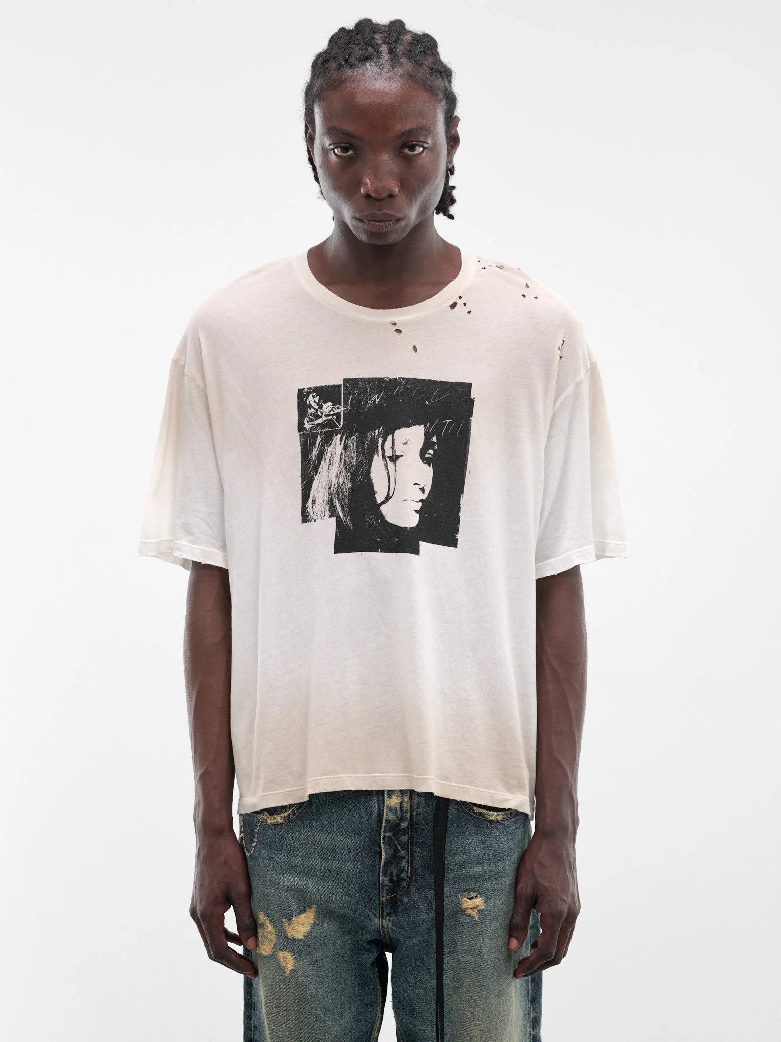 Exclusive White Lu "Aimee" Graphic Tee - 1
