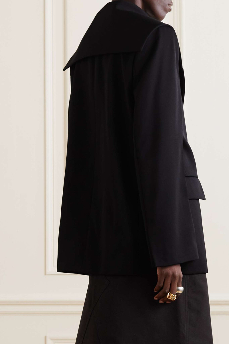 Oversized embellished wool-grain de poudre blazer 4