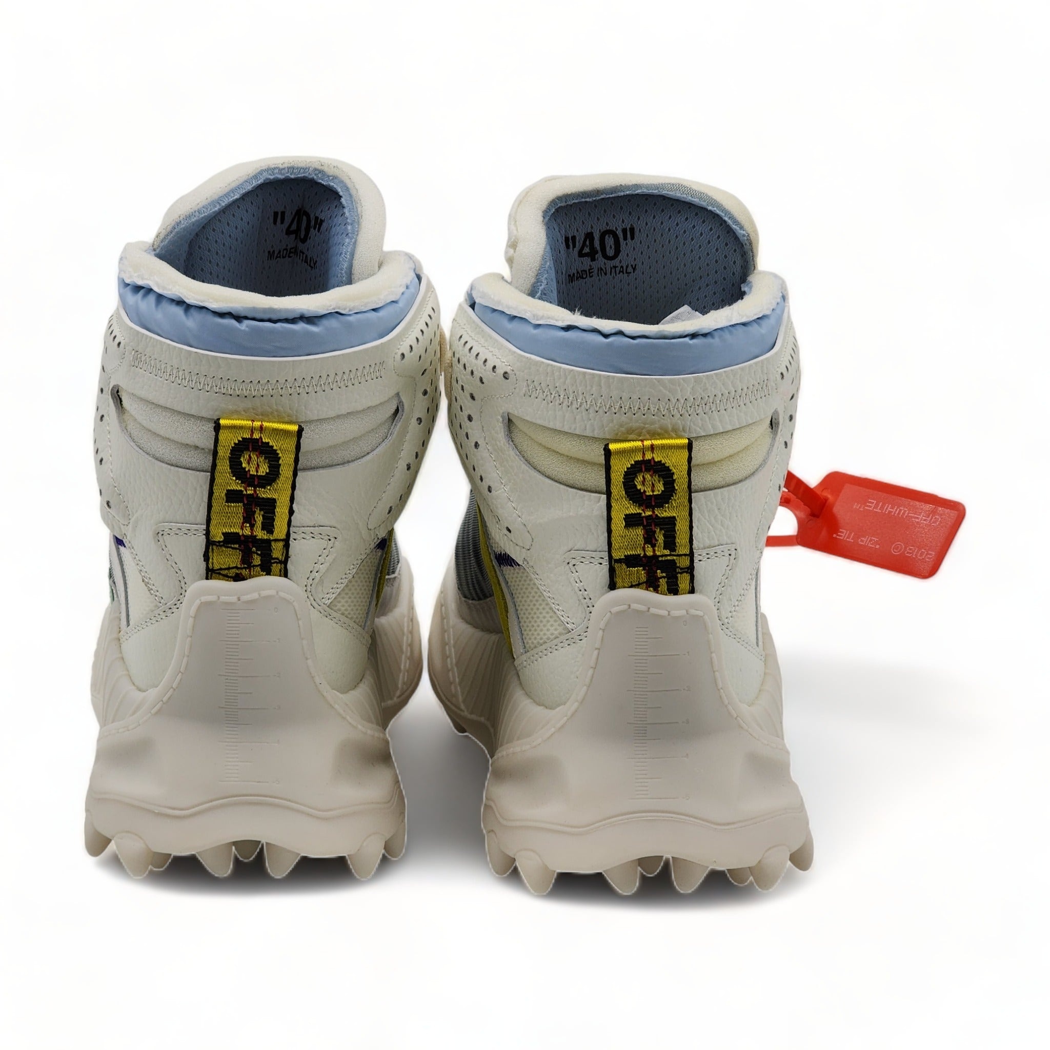 Off-White ODSY 1000 Hi Top Sneakers White Pale Blue - 4
