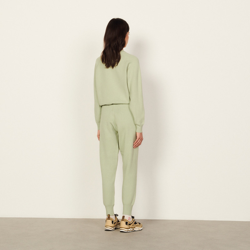 Sandro Knit jogging bottoms with embroidery outlook