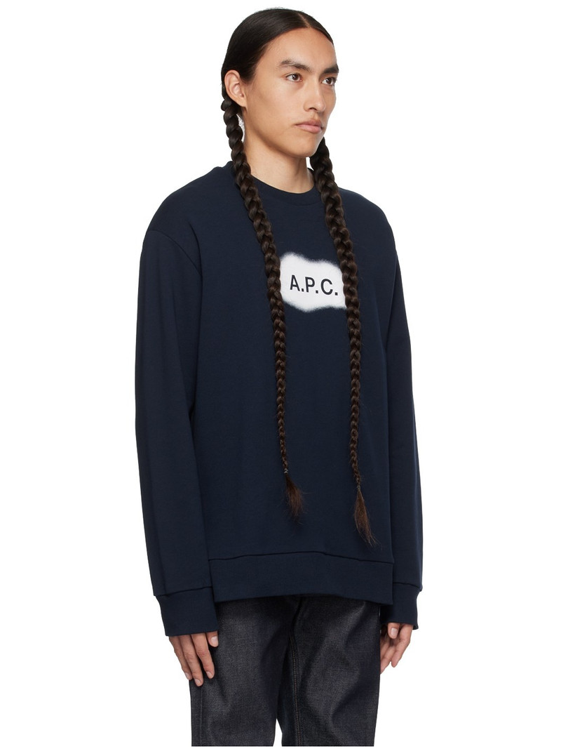 Navy Printed Sweatshirt 2