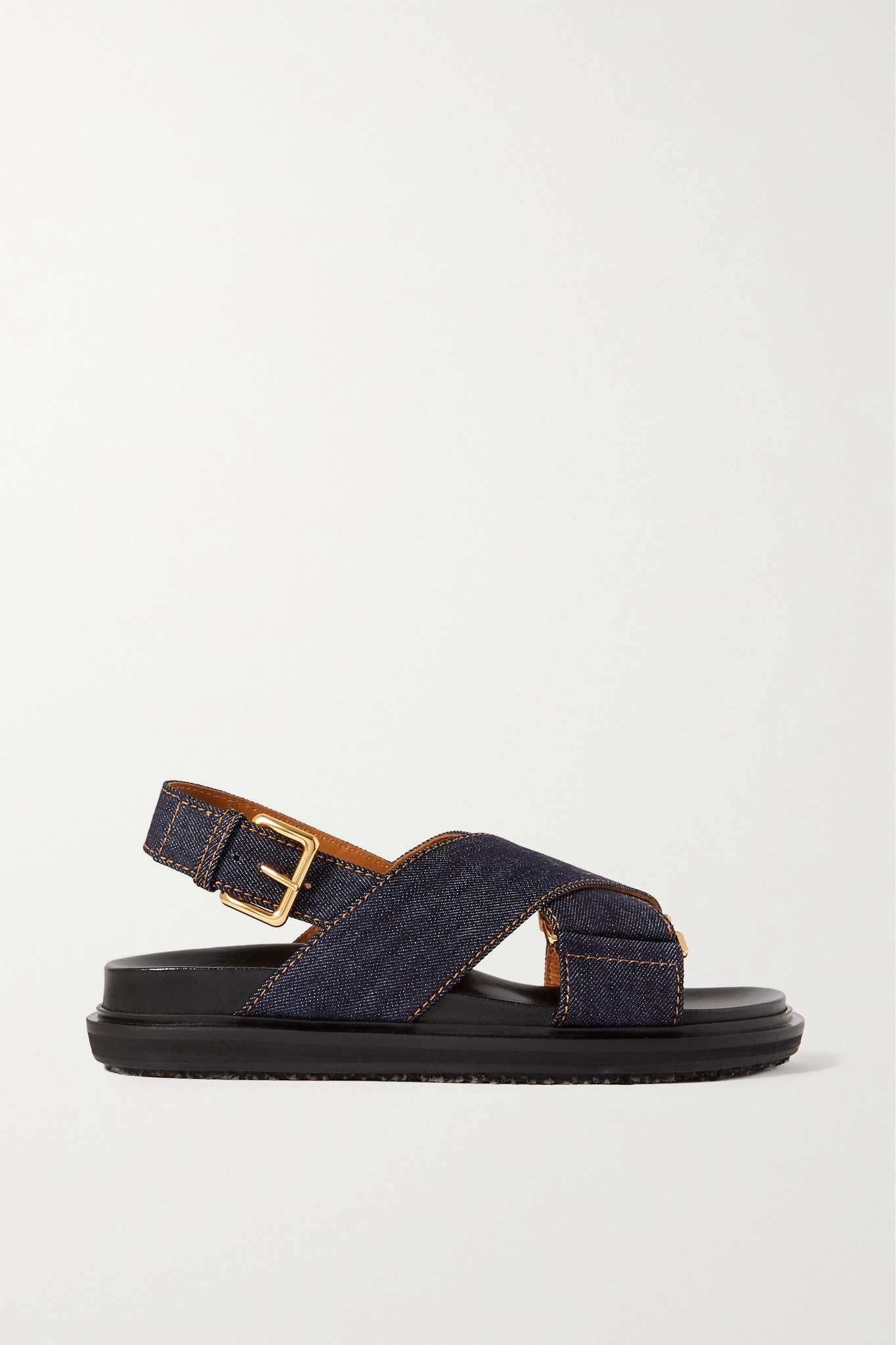 Marni Fussbett denim slingback sandals | netaporter | REVERSIBLE