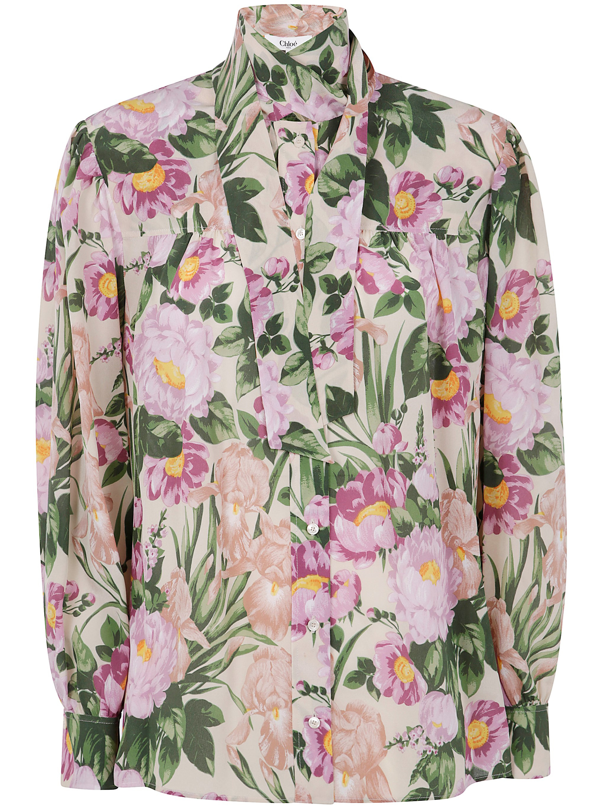 The Floreal Print Scarf Shirt, a stunning piece from CHLOE, is a must-have in your wardrobe. Crafted - 1