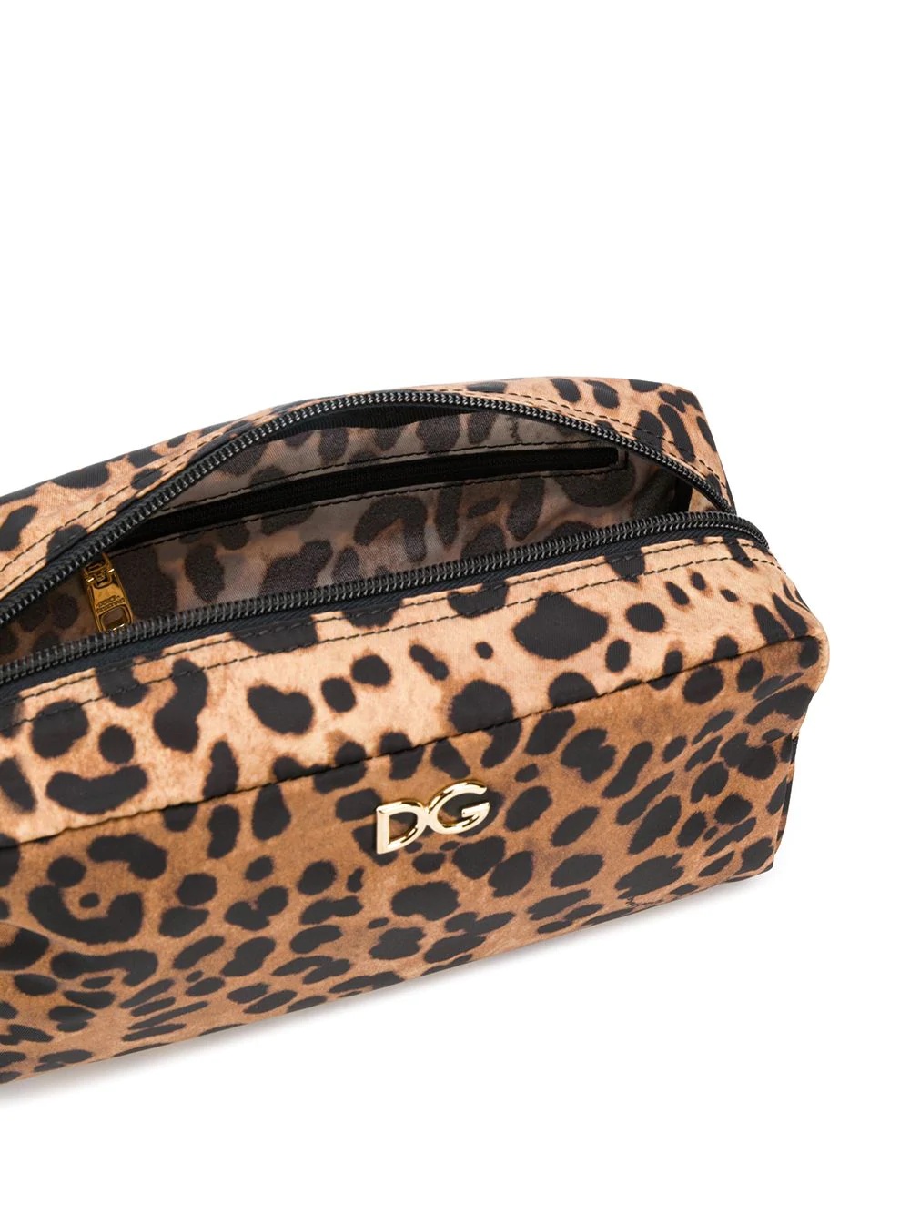 leopard print make-up bag - 4