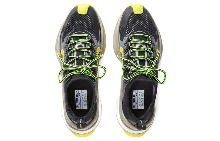 (WMNS) Gucci Run sneaker 'Black Yellow Beige' 680939-USM10-8480 - 4