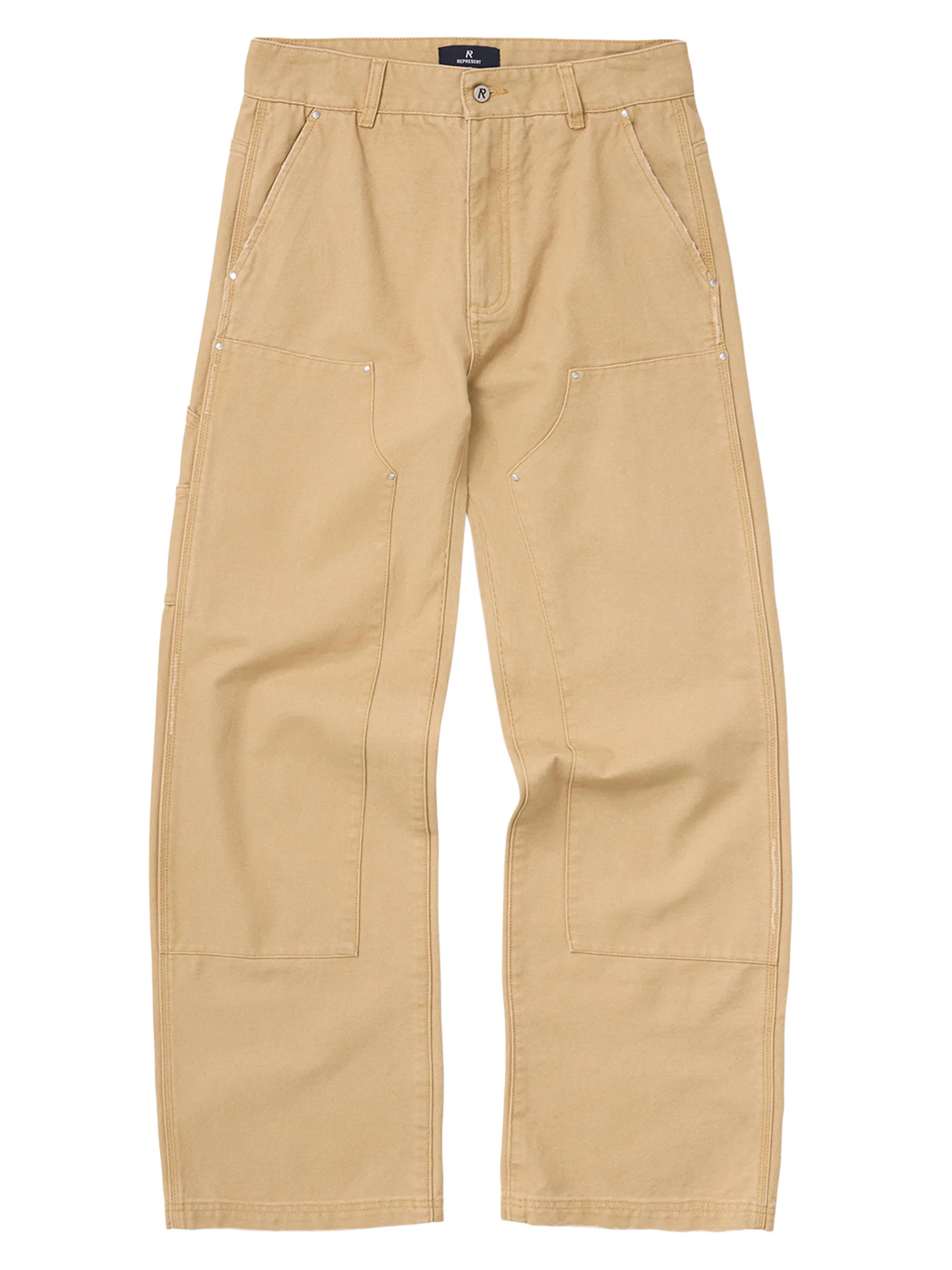 Men's Worker Straight-Leg Pants - Beige - 1