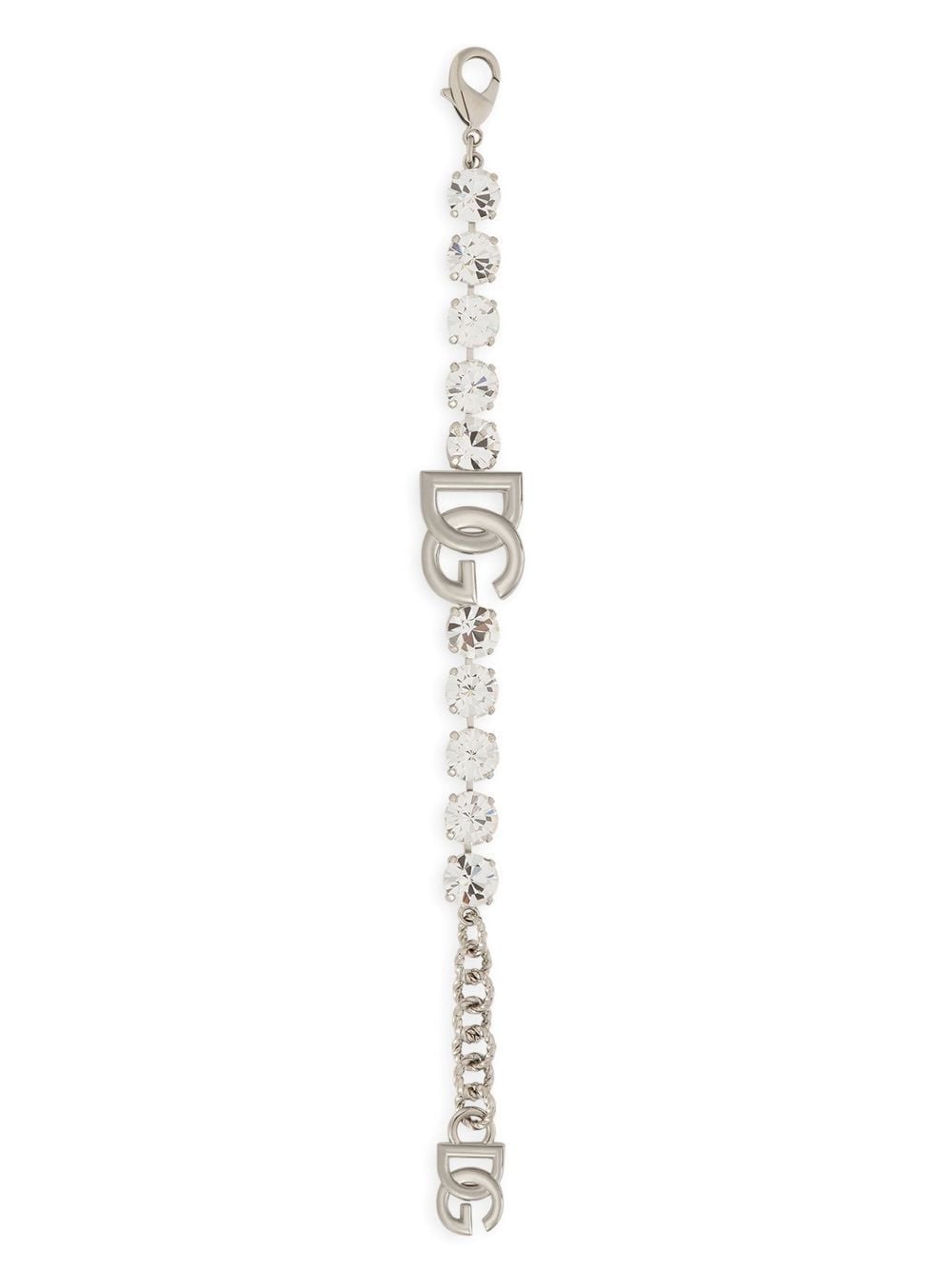 logo crystal-embellished bracelet - 3