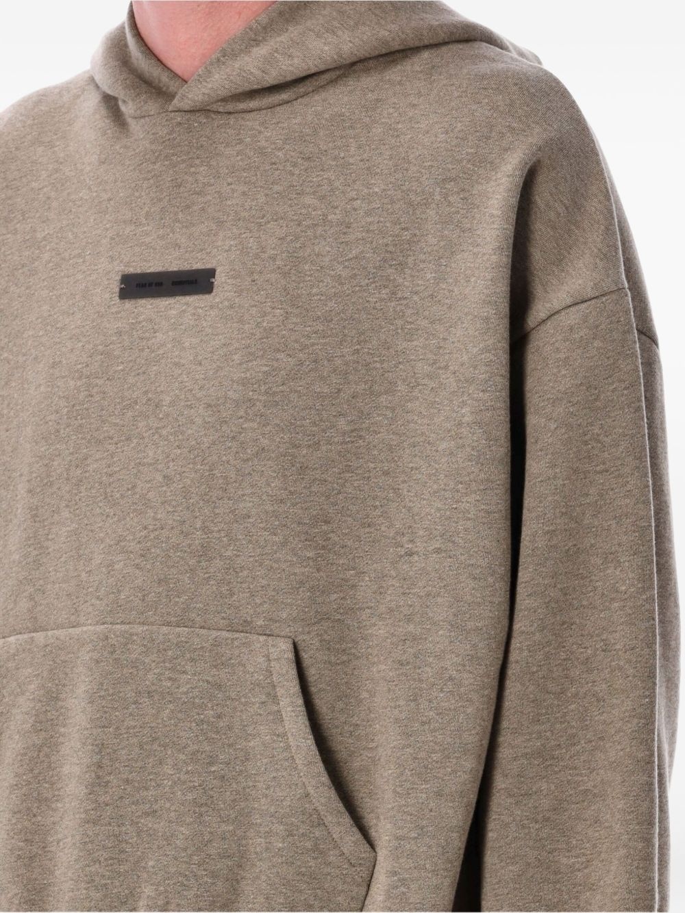 logo-appliqué fleece hoodie - 3