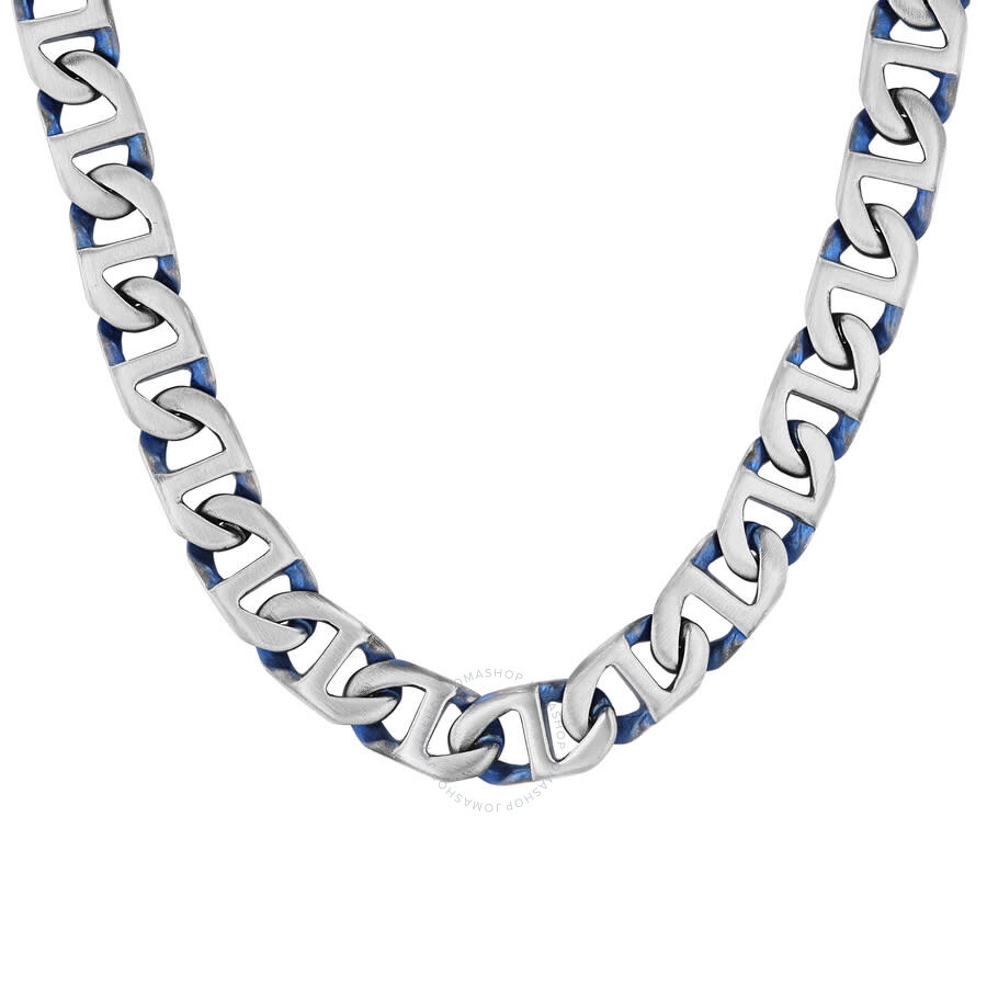 Robert Alton - Robert Alton Stainless Steel with Blue Finish Chain - 1