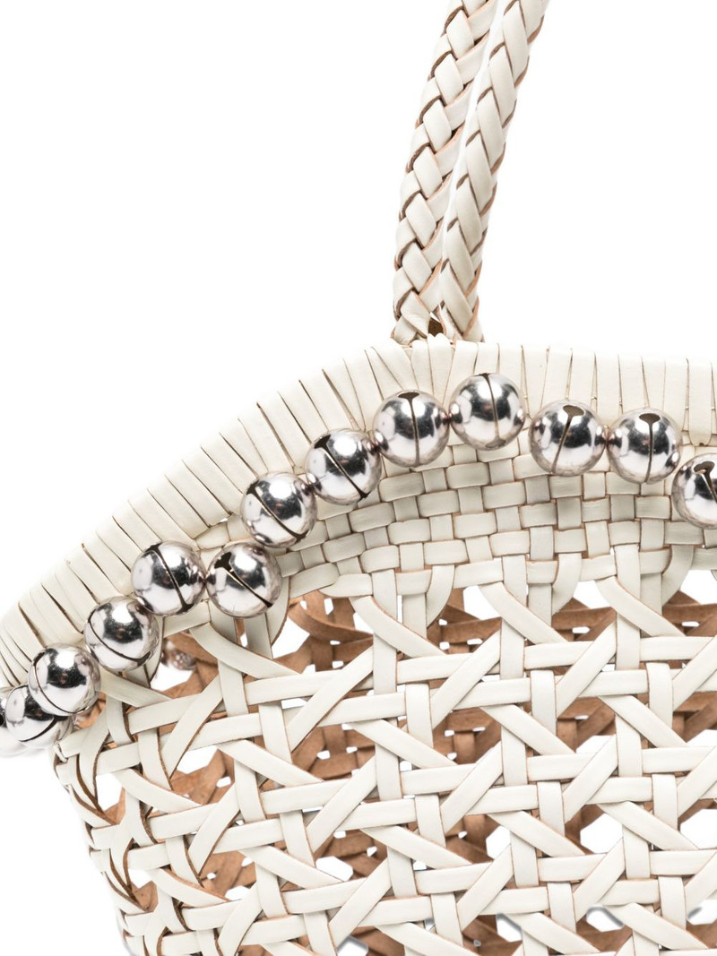 Lip woven beaded shoulder bag 4