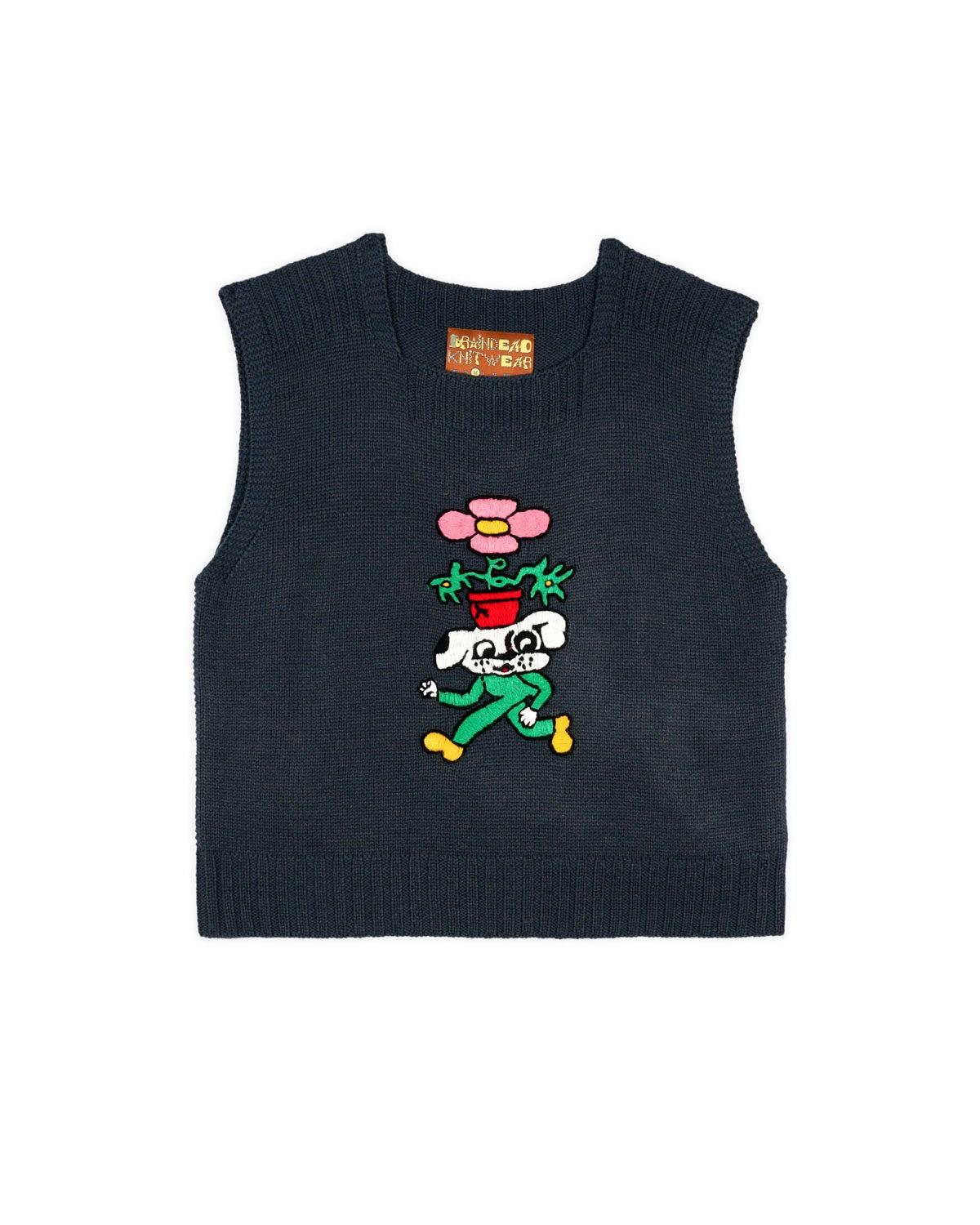 Square Neck Sweater Vest - Slate - 1