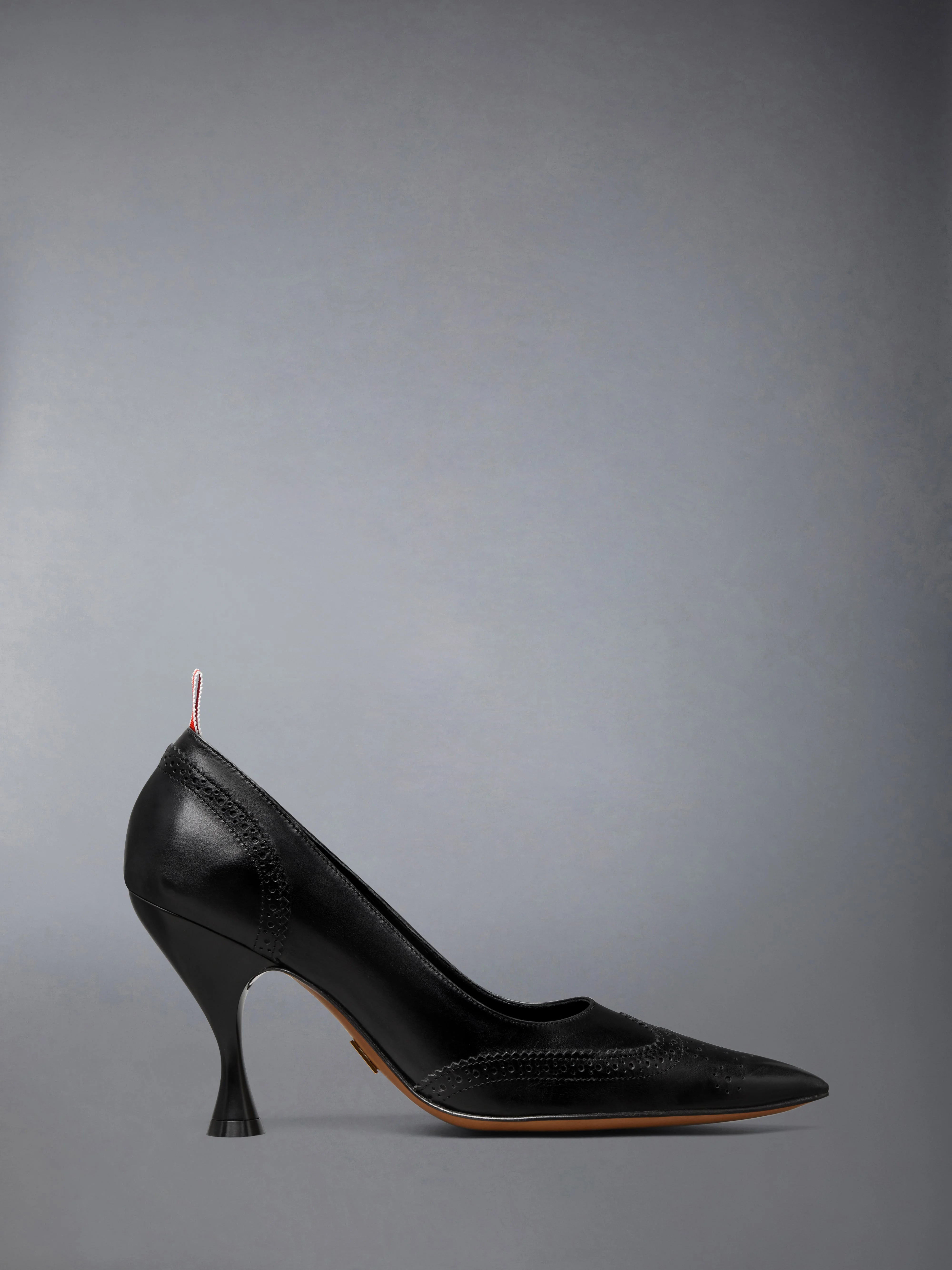 LEATHER WINGTIP PUMP 90MM - 1