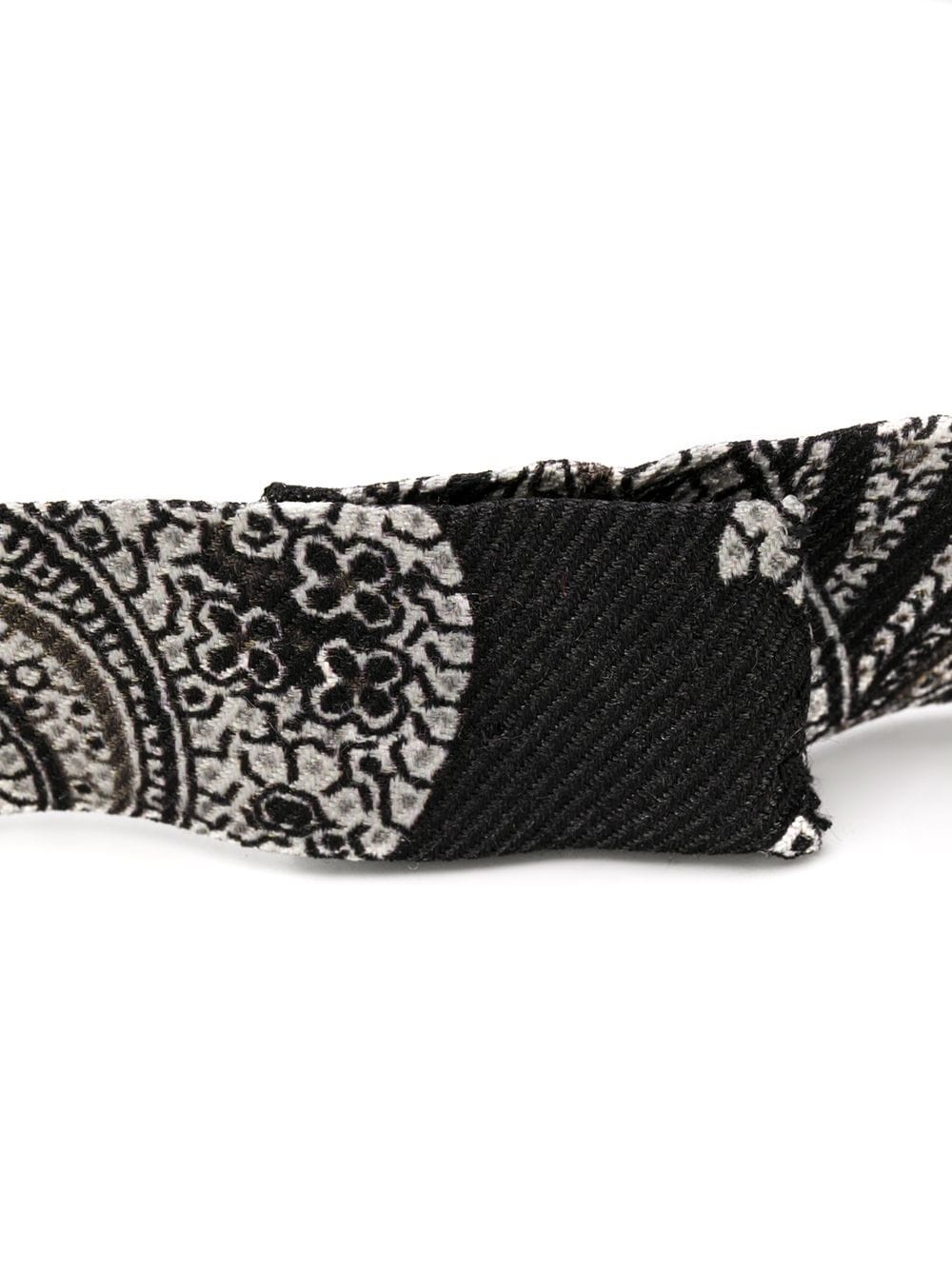 paisley-print silk bow tie - 3