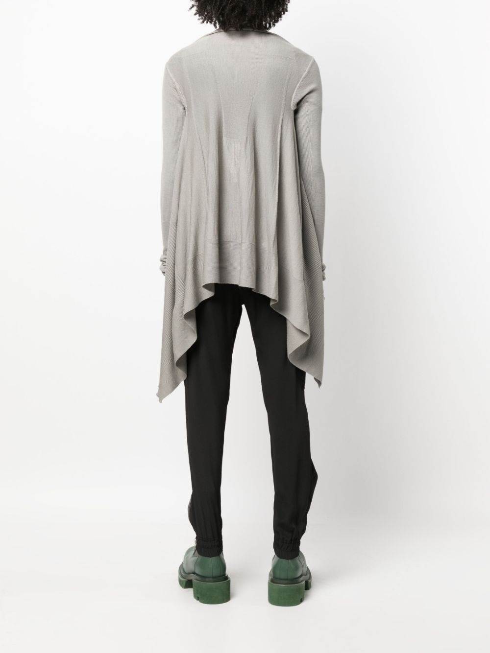 asymmetric virgin-wool cardigan - 4