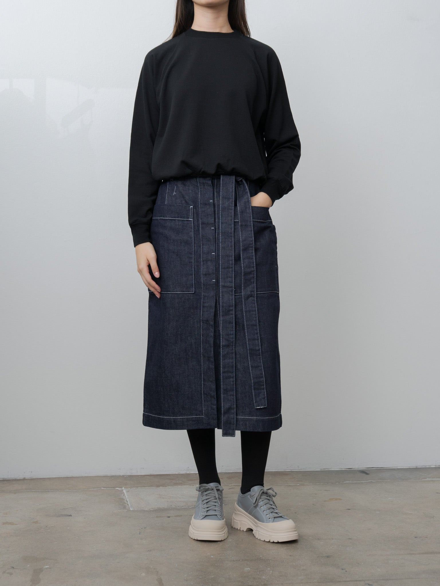 Light Wool Sweat P/O - Black - 7