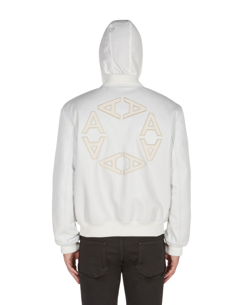 LEATHER LOGO VARSITY JACKET 5