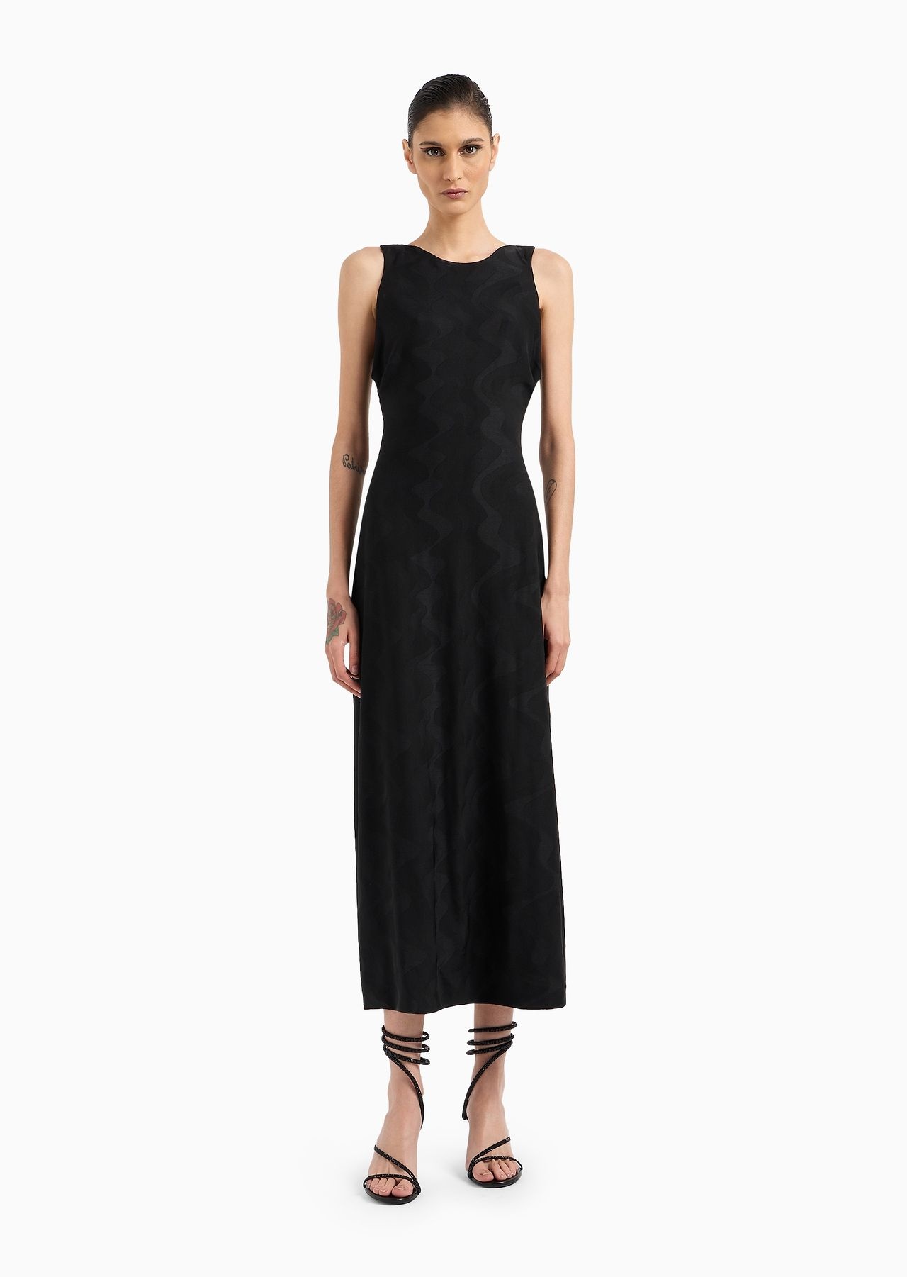 ASV jacquard stretch viscose jersey long dress - 2