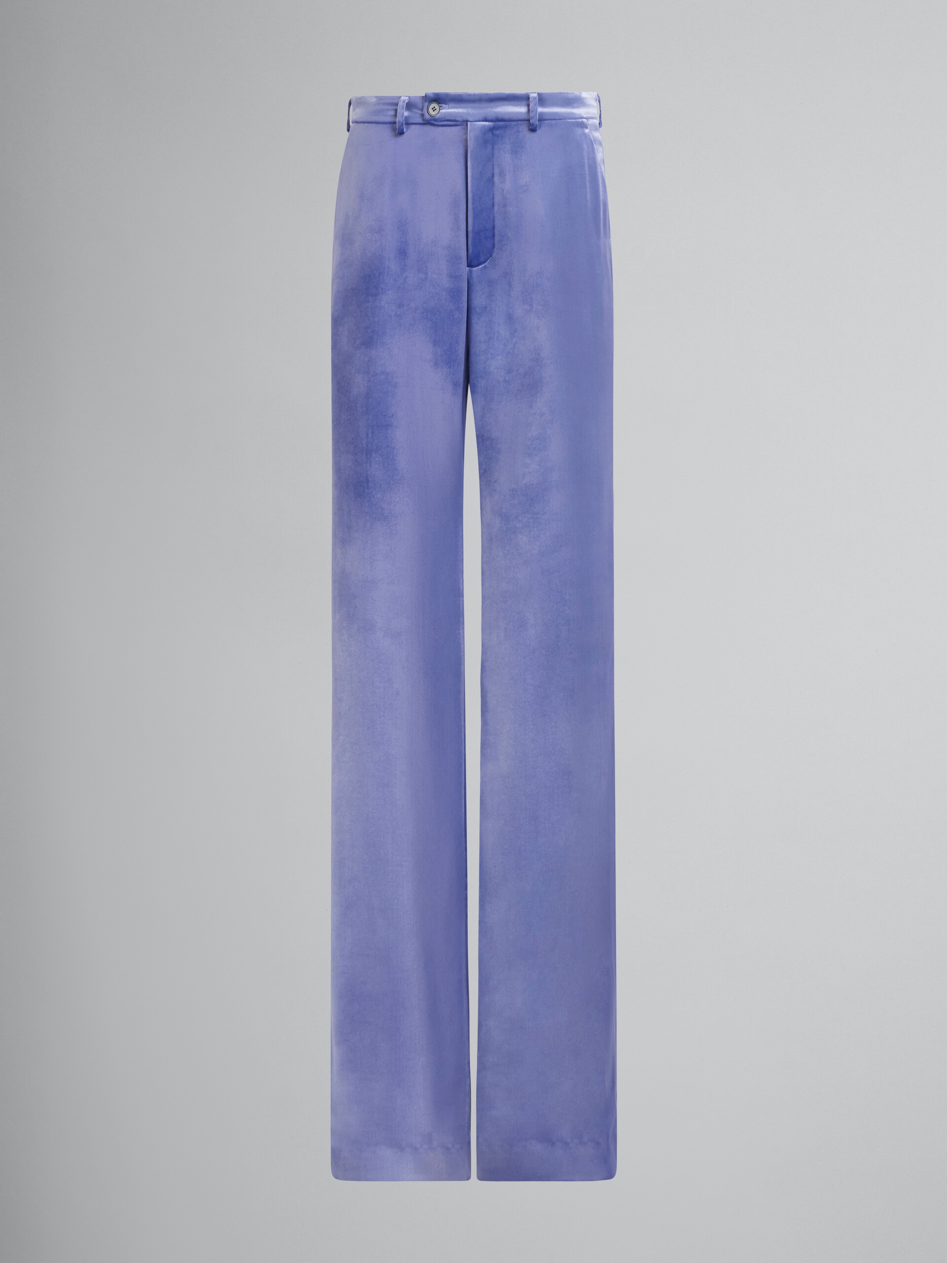 PURPLE VELVET TROUSERS - 1