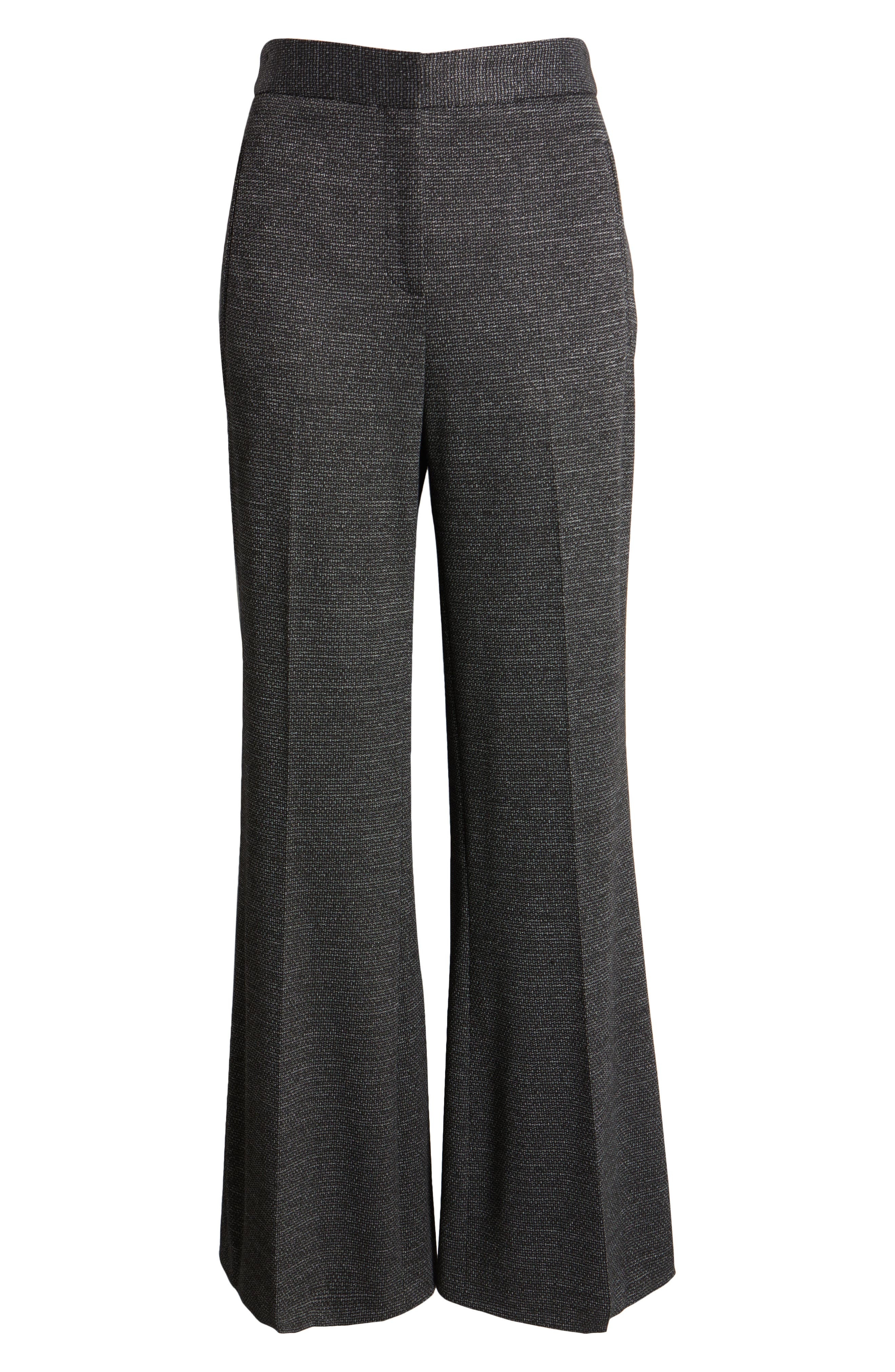BOSS Talia Flare Pants in Charcoal Jersey Structure at Nordstrom - 5