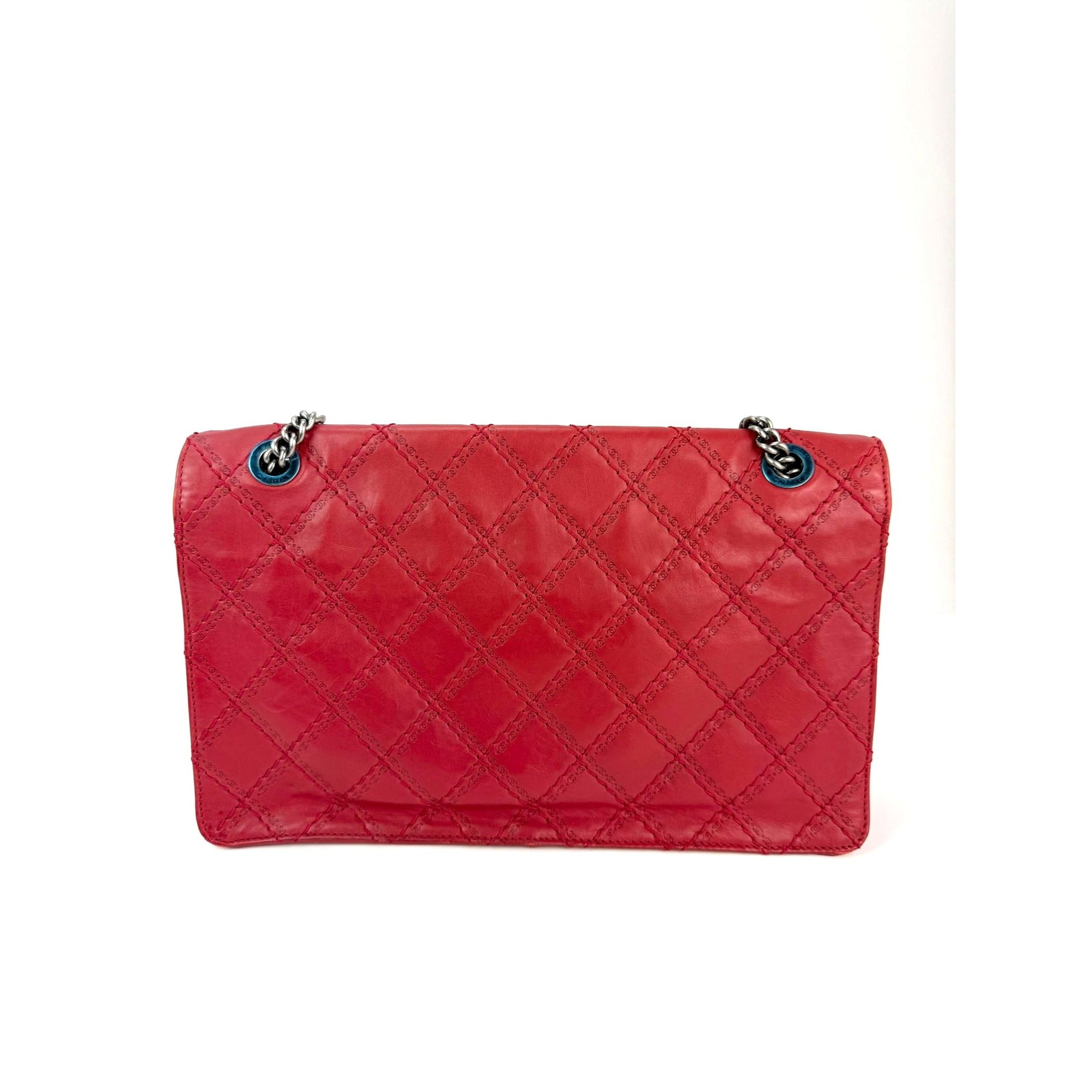 Chanel Calfskin CC Crave Reissue Crown Jumbo Flap Light Red Bag - 11
