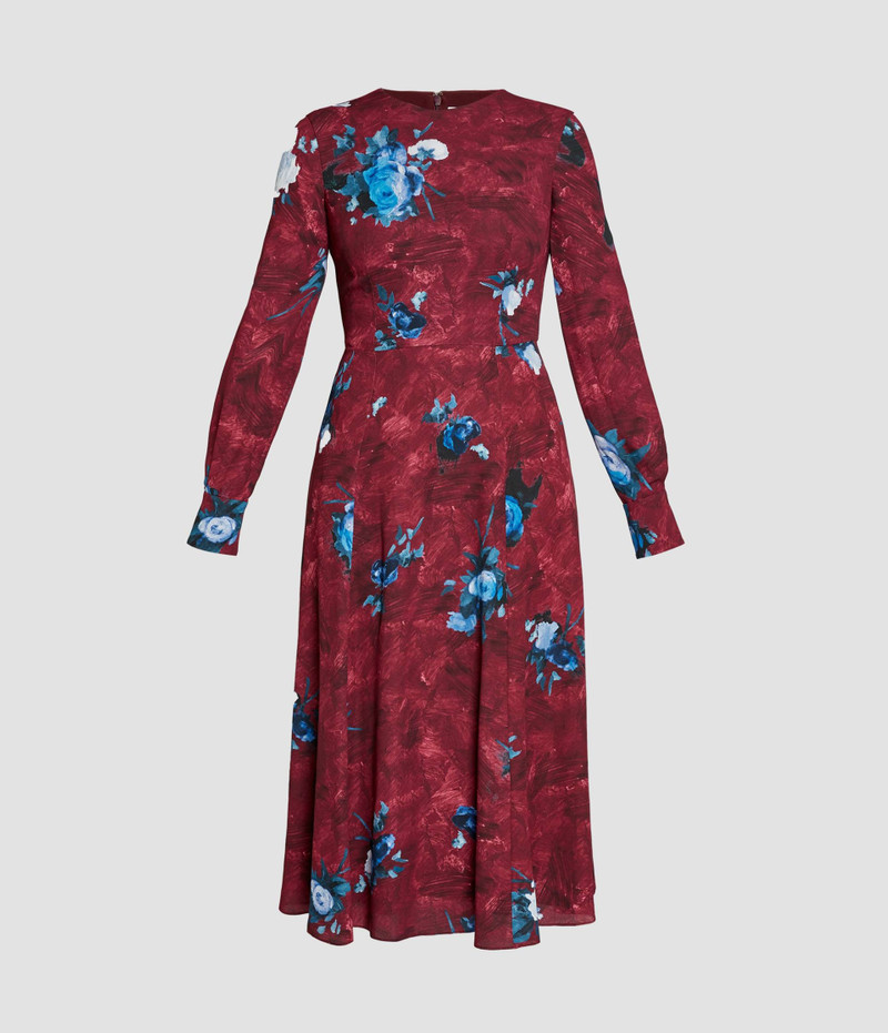 Erdem LONG SLEEVE MIDI DRESS outlook