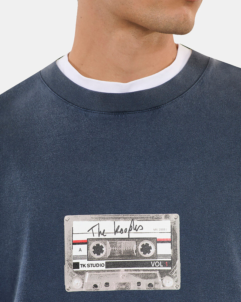 CARBON BLUE SCREEN PRINTED T-SHIRT 6