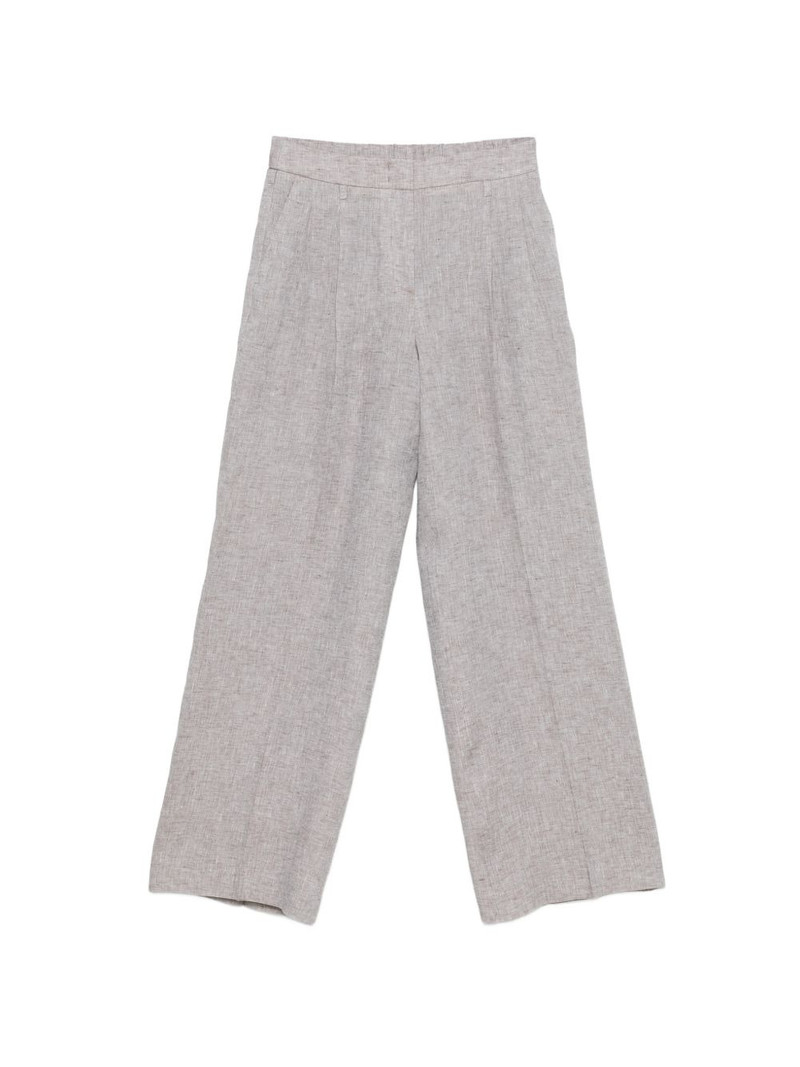 pleated-design trousers 1