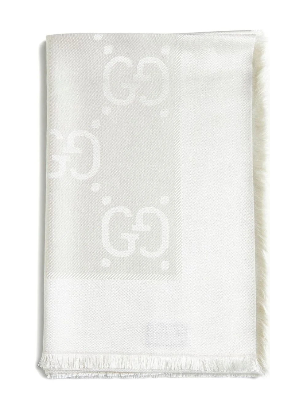 patterned-jacquard silk scarf - 1