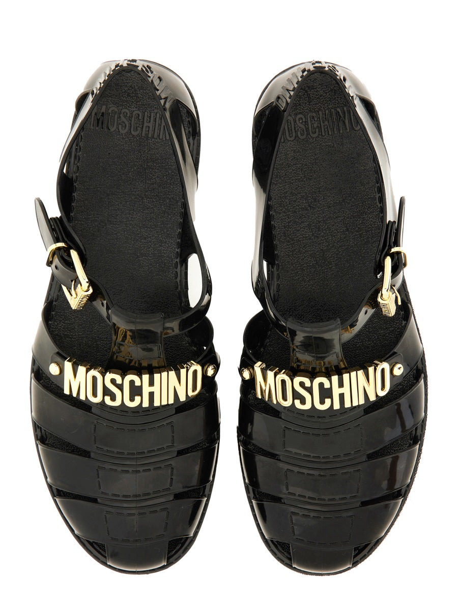 Moschino Women "Jelly" Sandal With Lettering Logo - 6