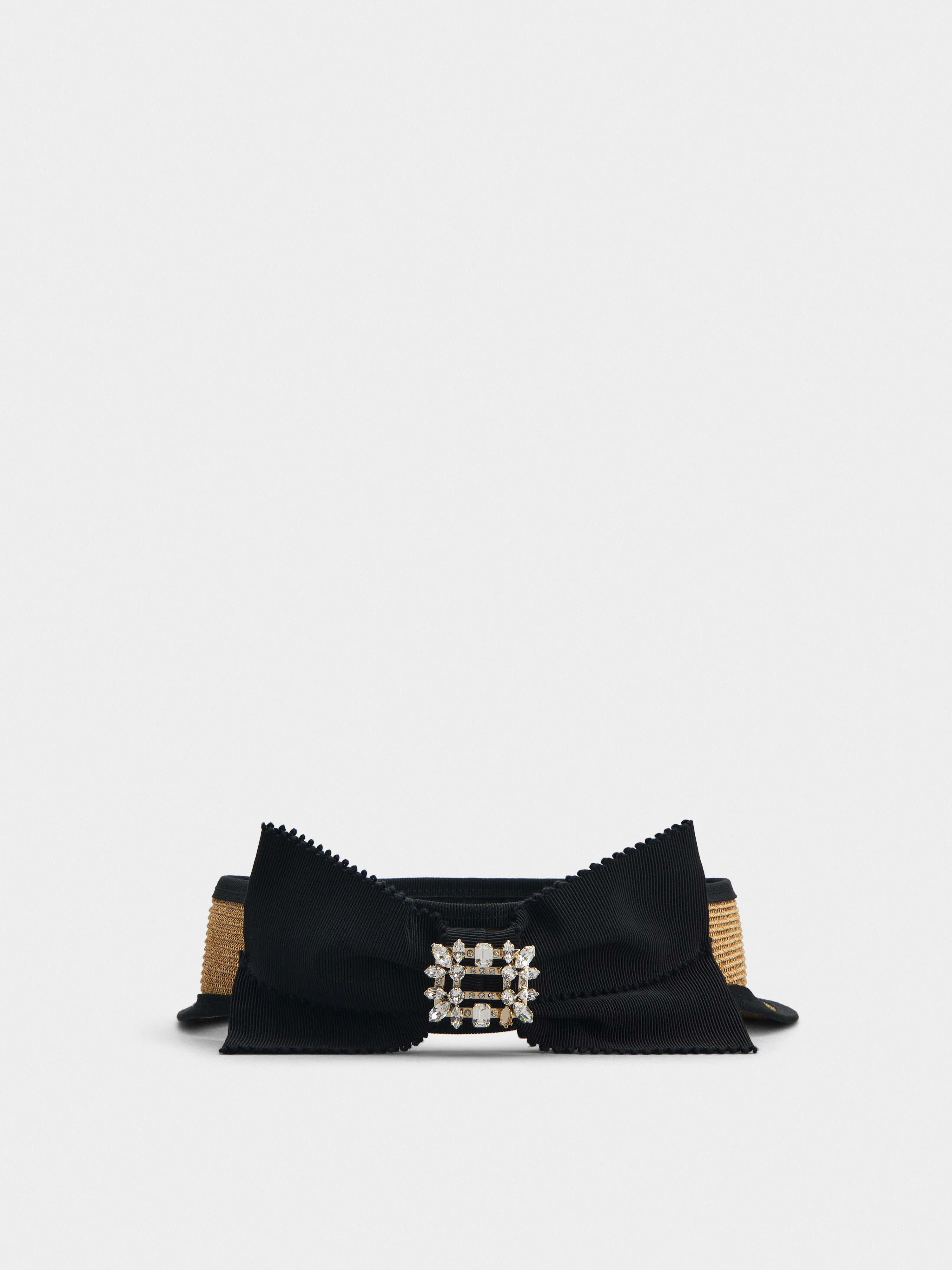Broche Vivier Buckle Visor in Straw - 3