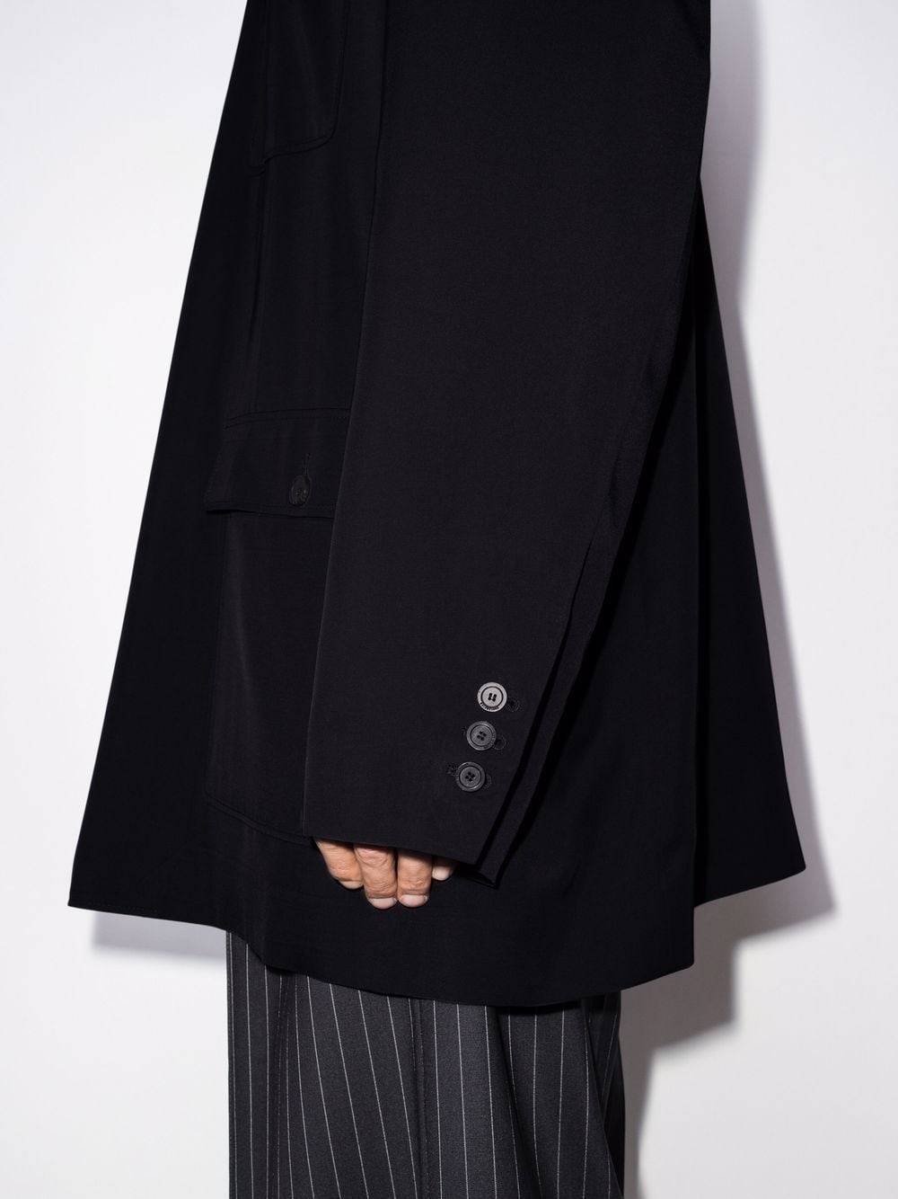 flap-pocket long-sleeve shirt jacket - 4