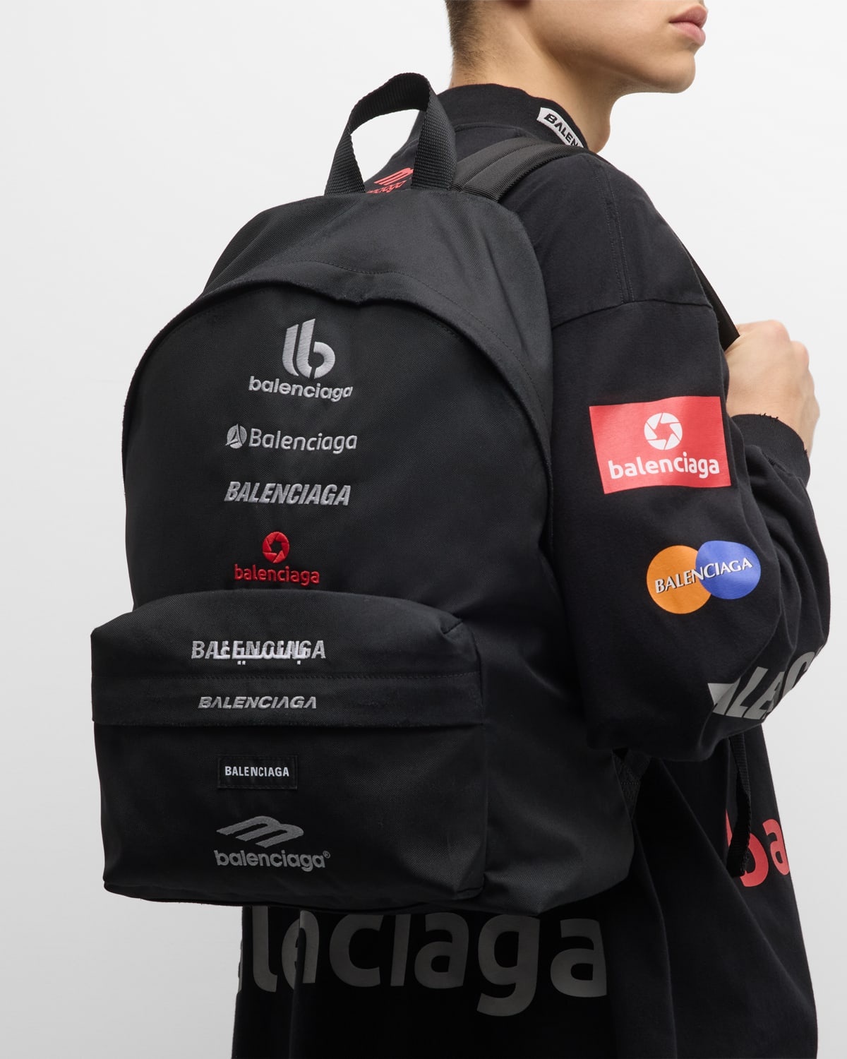 Men's Explorer Multilogo Nylon Backpack - 4