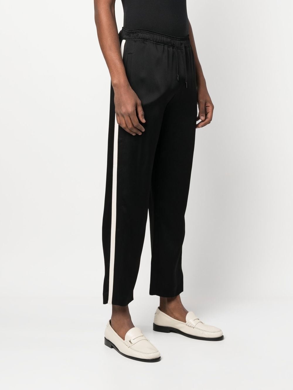 embroidered-logo striped track pants - 3