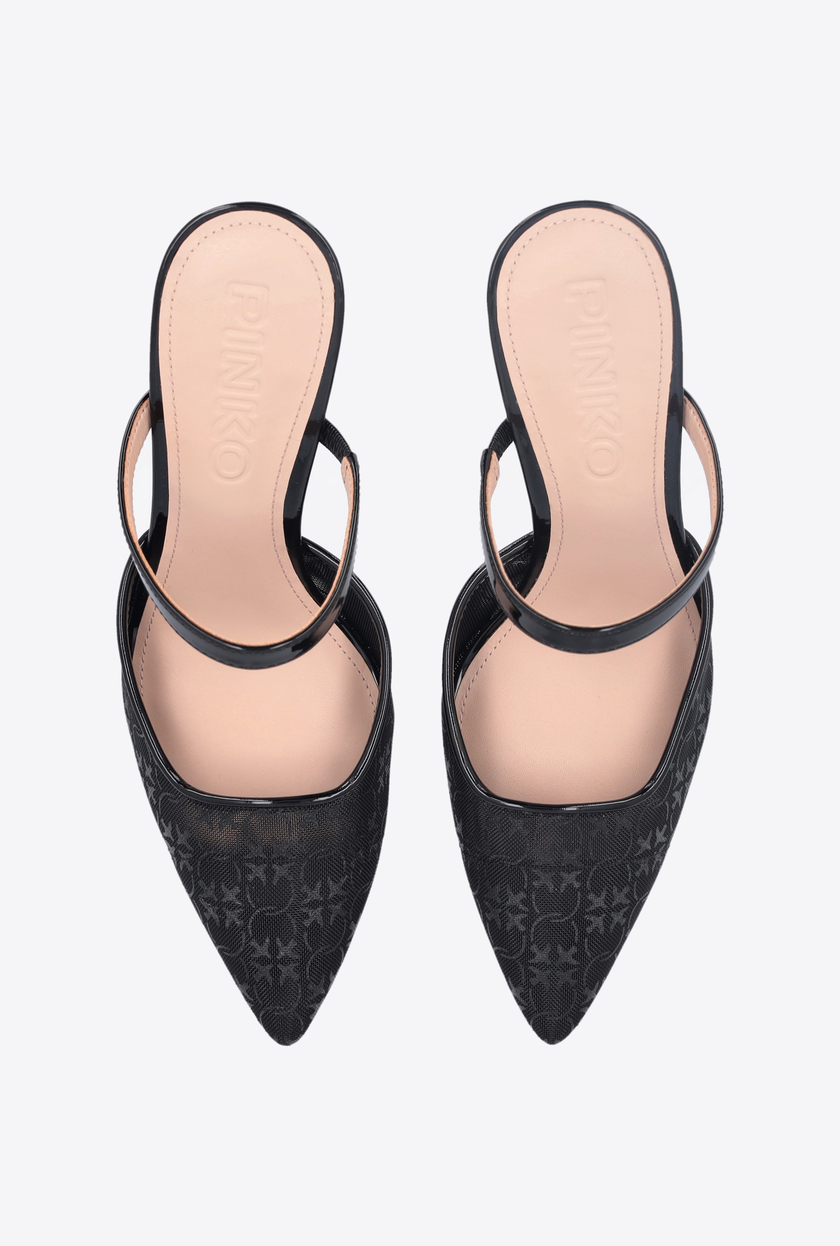 HEELED LACE MULES - 8